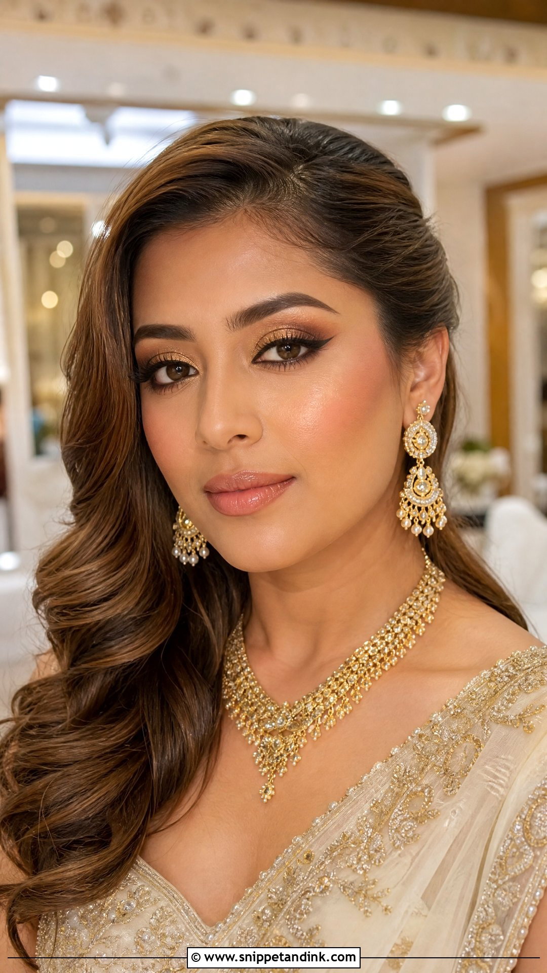 Gold Wedding Makeup For Brown Eyes - Snippet and Ink - 25 Elegant Wedding Makeup for Brown Eyes