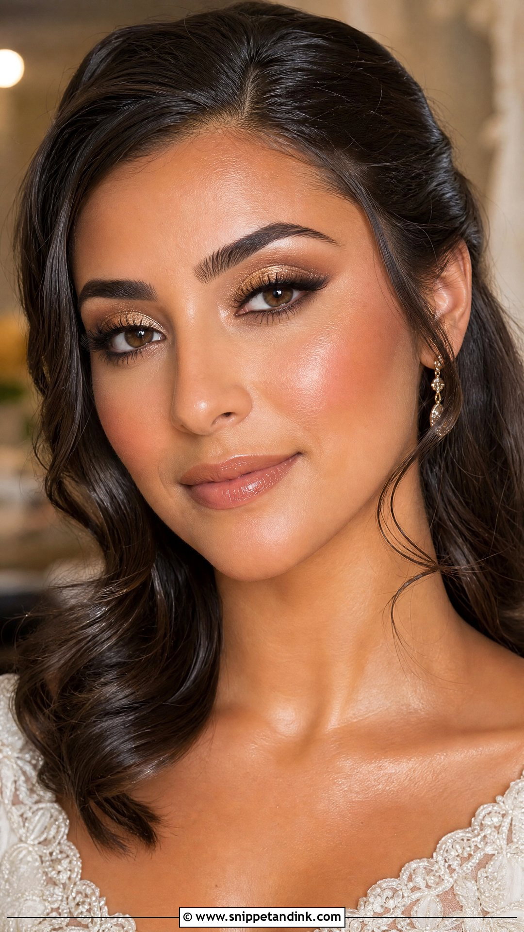 Gold Wedding Makeup For Brown Eyes - Snippet and Ink - 20 Brown Eye Wedding Makeup Ideas