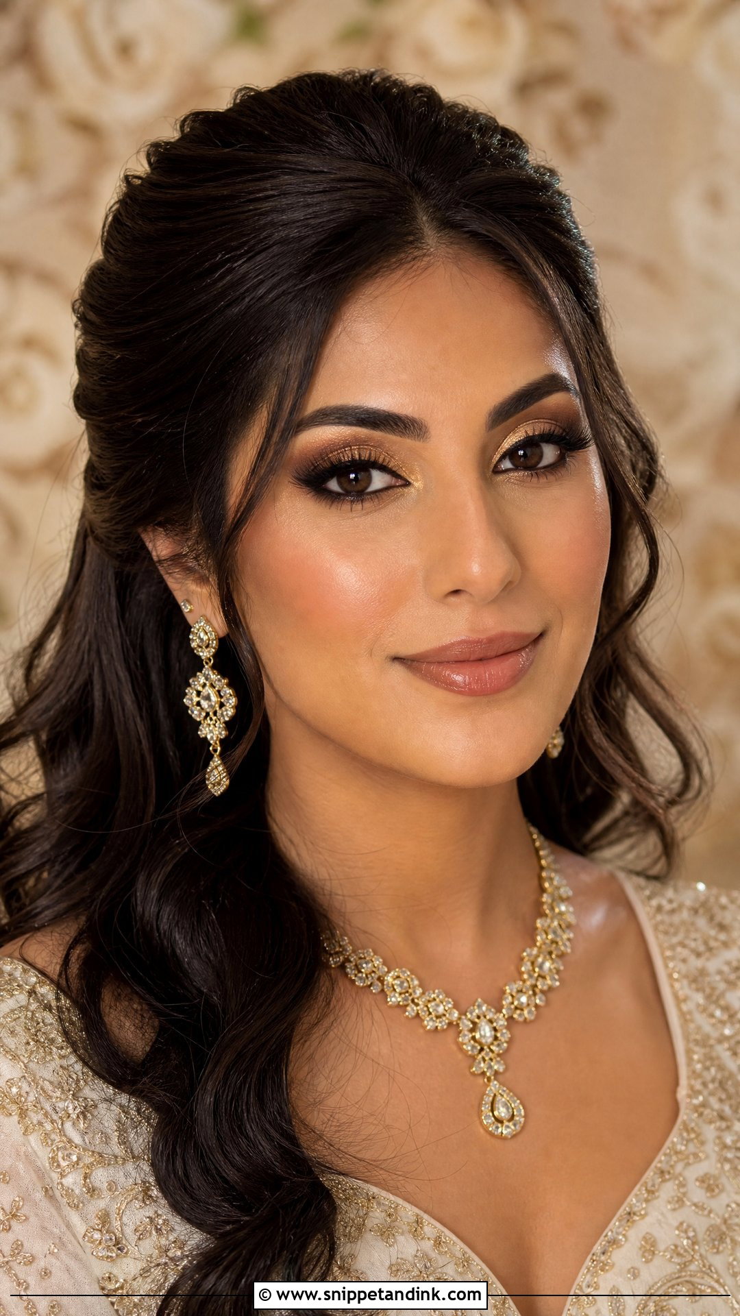 Gold Wedding Makeup For Dark Brown Eyes - Snippet and Ink - 20 Wedding Makeup for Dark Brown Eyes