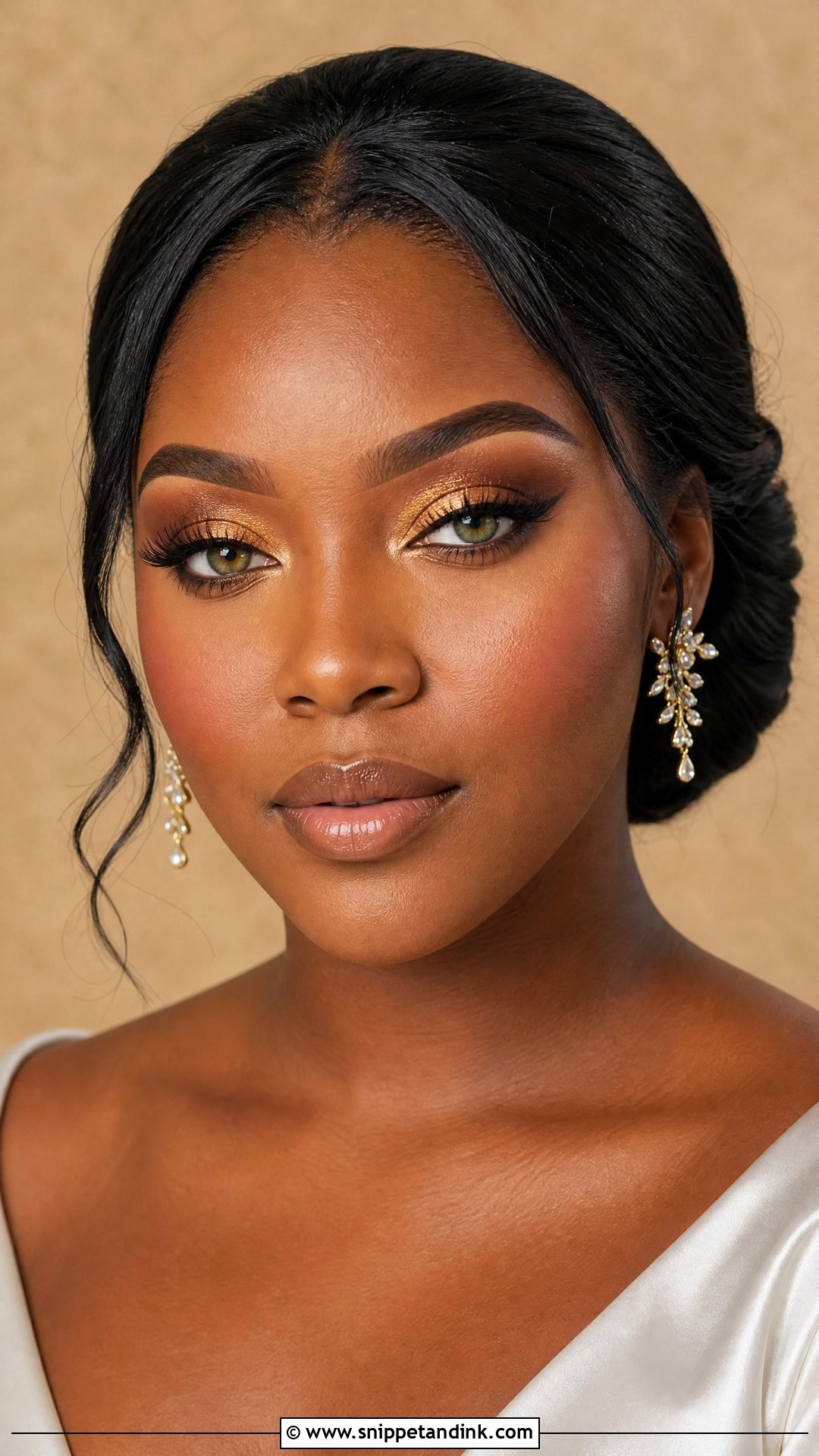 Gold Wedding Makeup For Green Eyes - Snippet and Ink - 20 Green Eye Wedding Makeup Ideas