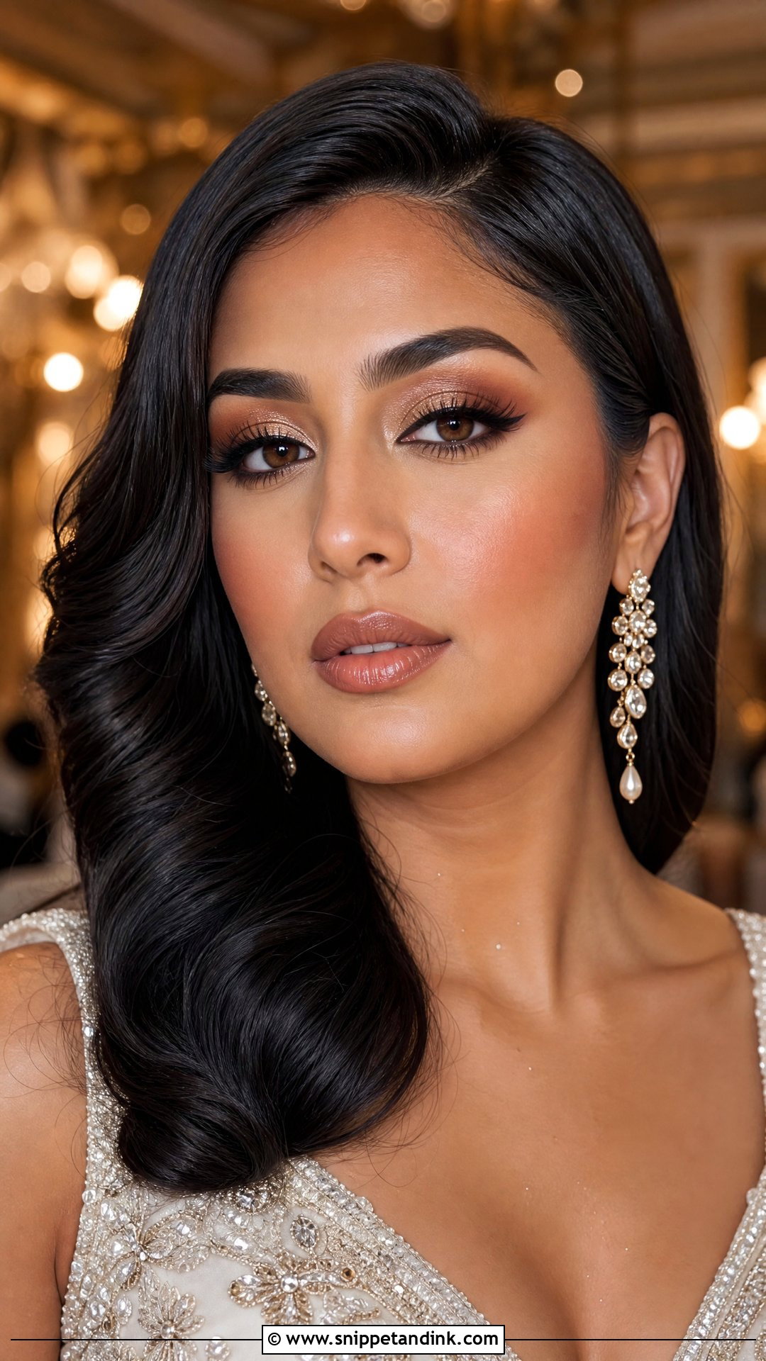 Gold Wedding Makeup for Brown Eyes - Snippet and Ink - 20 Wedding Makeup Looks for Brown Eyes