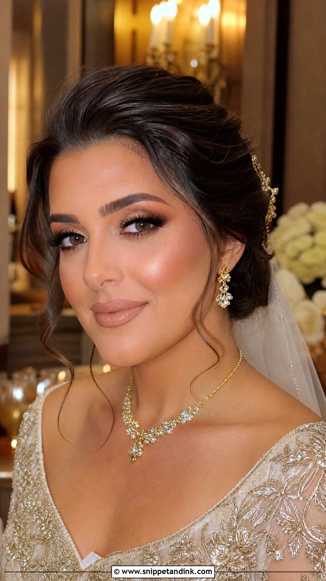Gold Wedding Makeup for Hazel Eyes - Snippet and Ink - 25 Wedding Makeup for Hazel Eyes