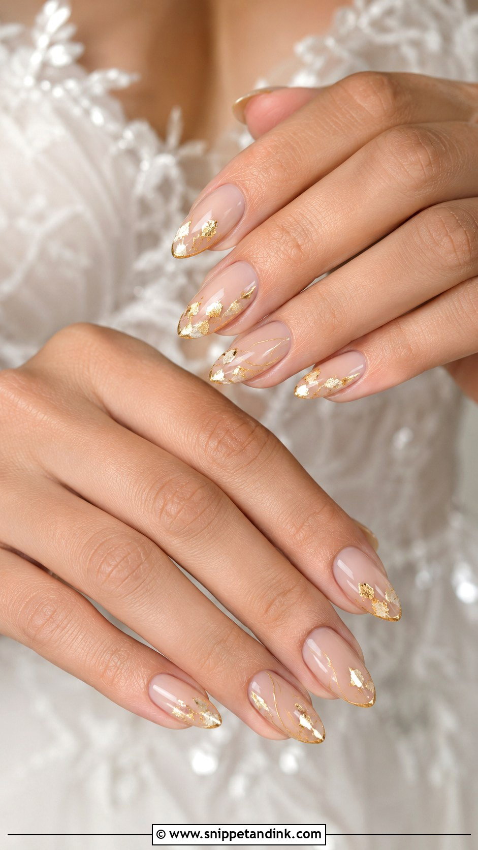 Gold Wedding Nails - Snippet and Ink - 20 Nail Art Design for Wedding Ideas