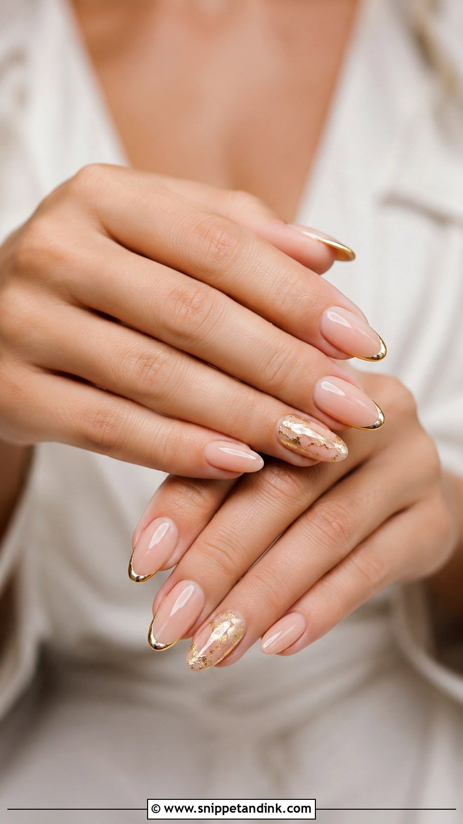 Gold Wedding Ring Nails - Snippet and Ink - 20 Wedding Ring Nails