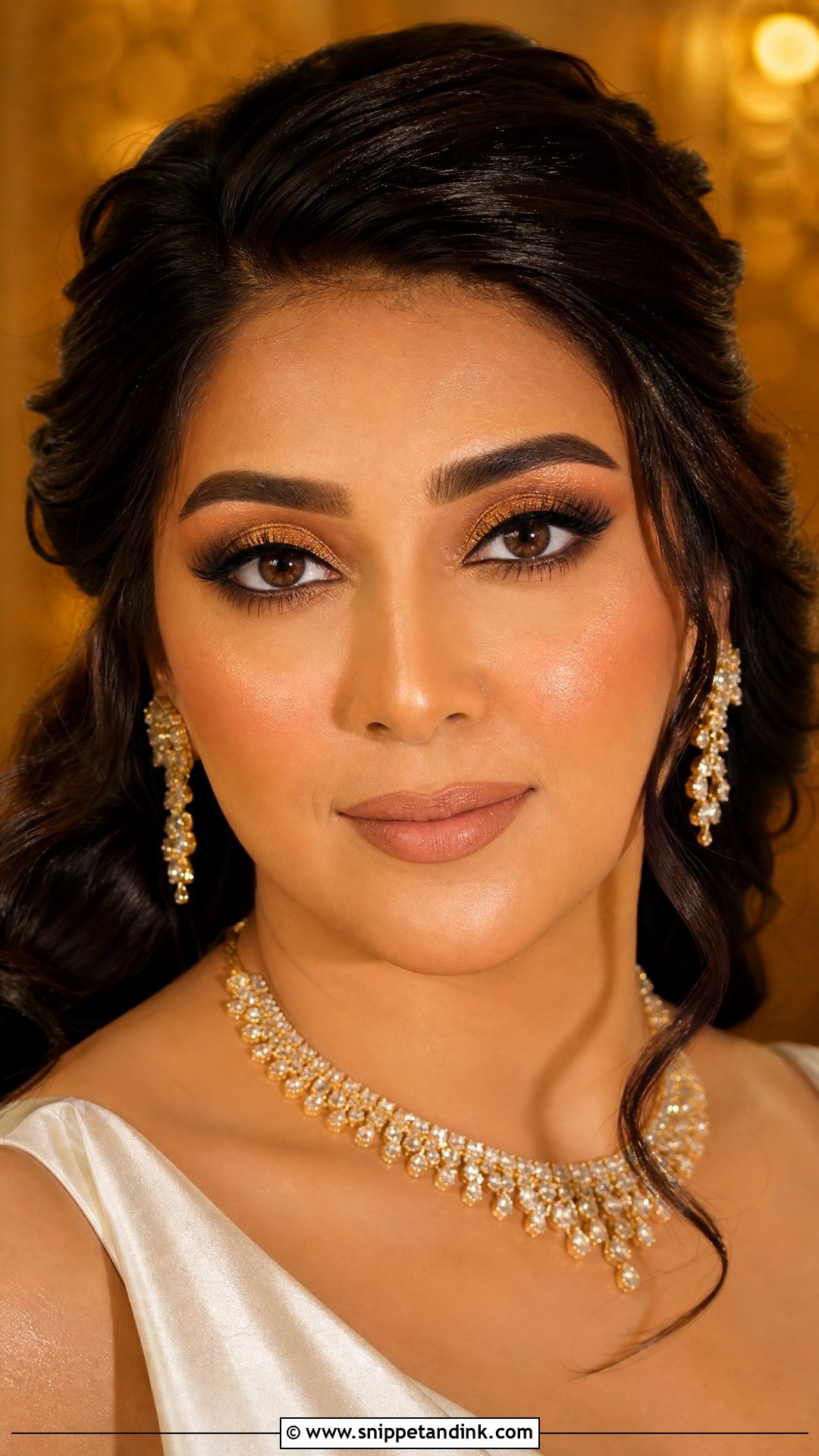 Gold Wedding Smokey Eye - Snippet and Ink - 20 Wedding Smokey Eye Ideas