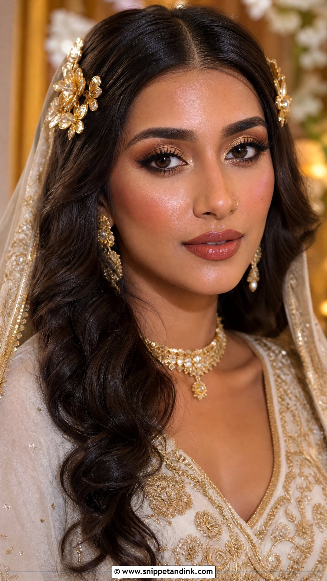 Golden Asian Bridal Makeup - Snippet and Ink - 20 Natural Asian Bridal Makeup Ideas