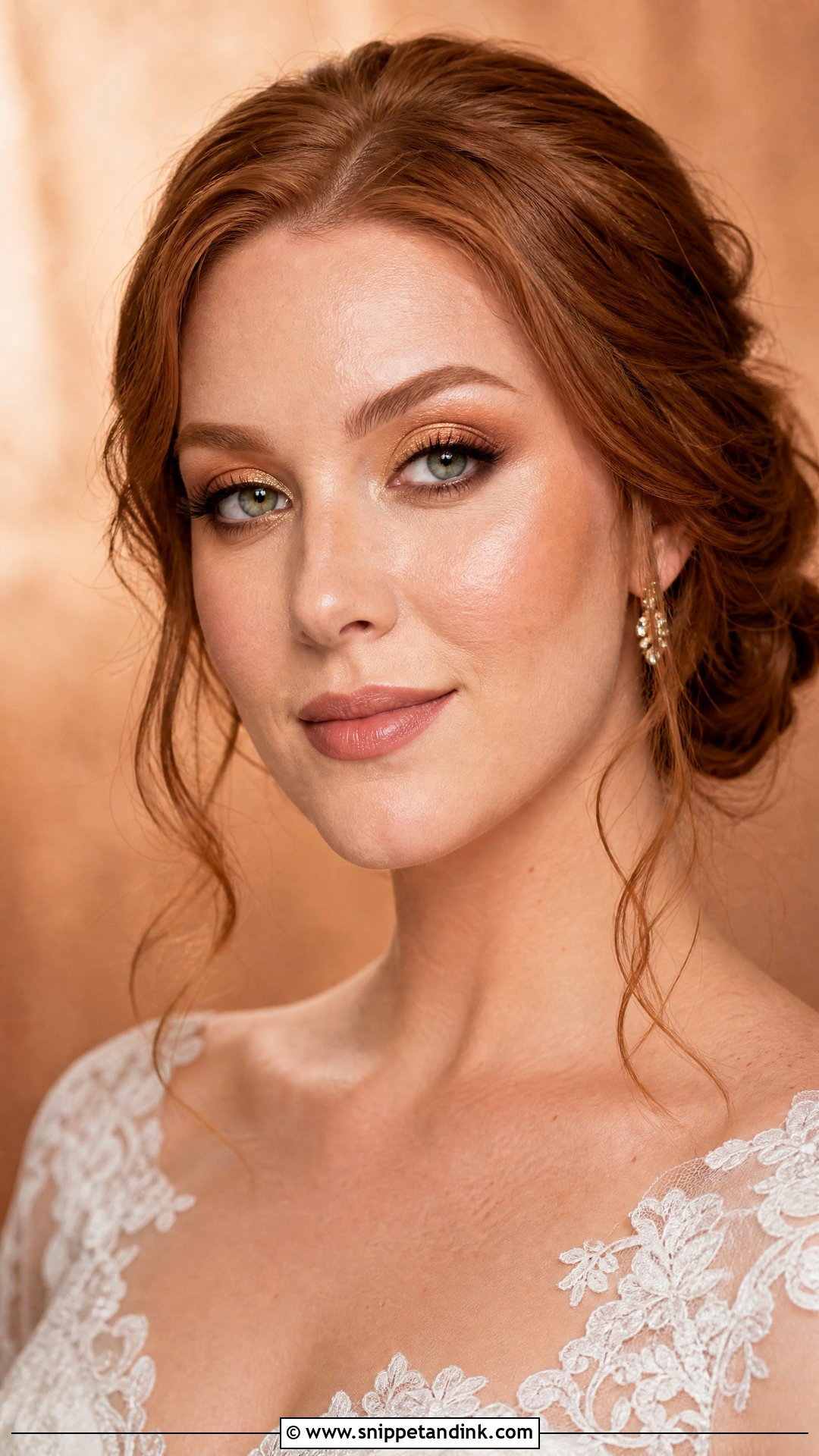 Golden Bridal Makeup For Green Eyes - Snippet and Ink - 20 Golden Bridal Makeup Ideas