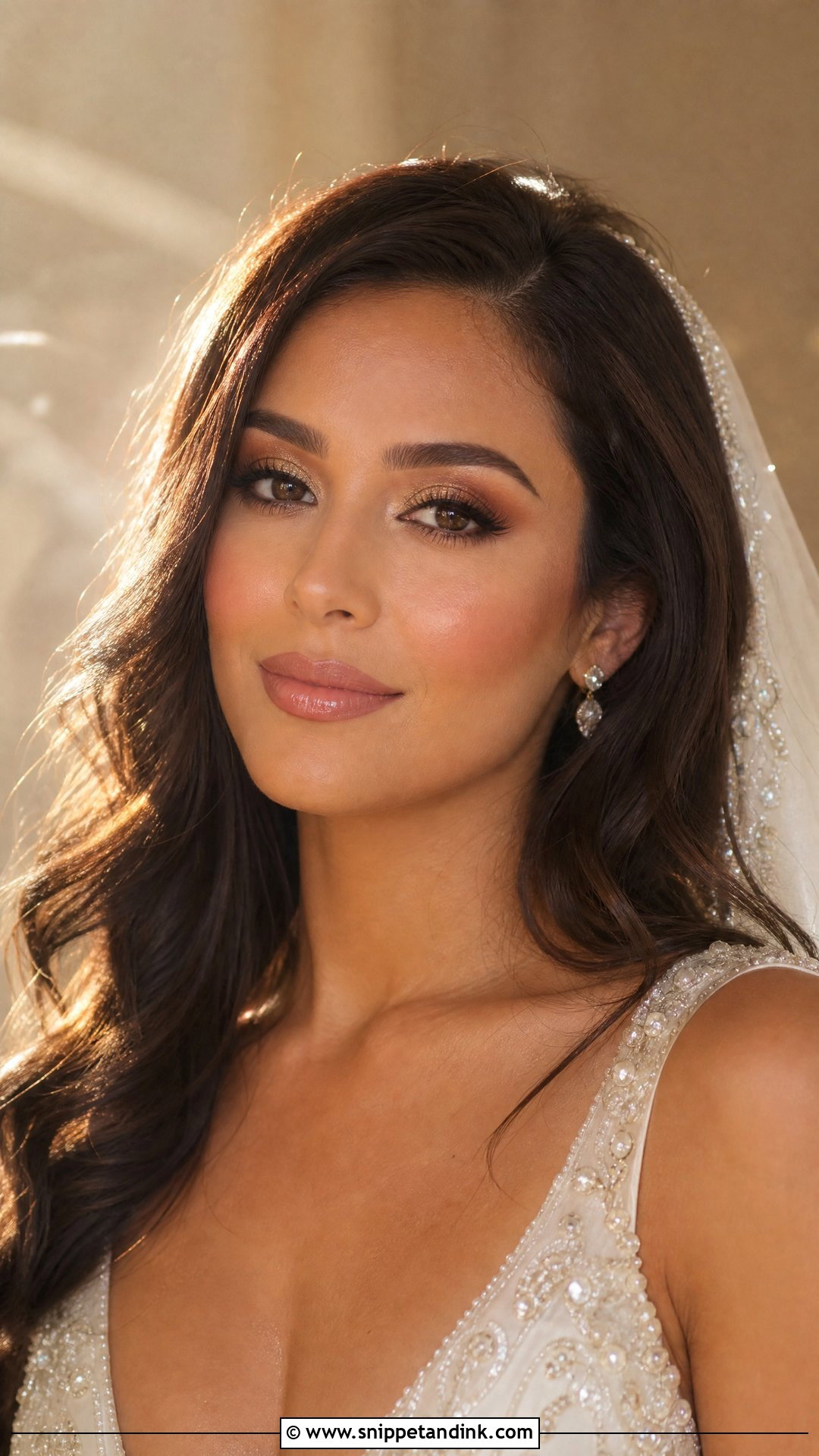 Golden Bridal Makeup For Green Eyes - Snippet and Ink - 20 Glowy Bridal Makeup for Green Eyes