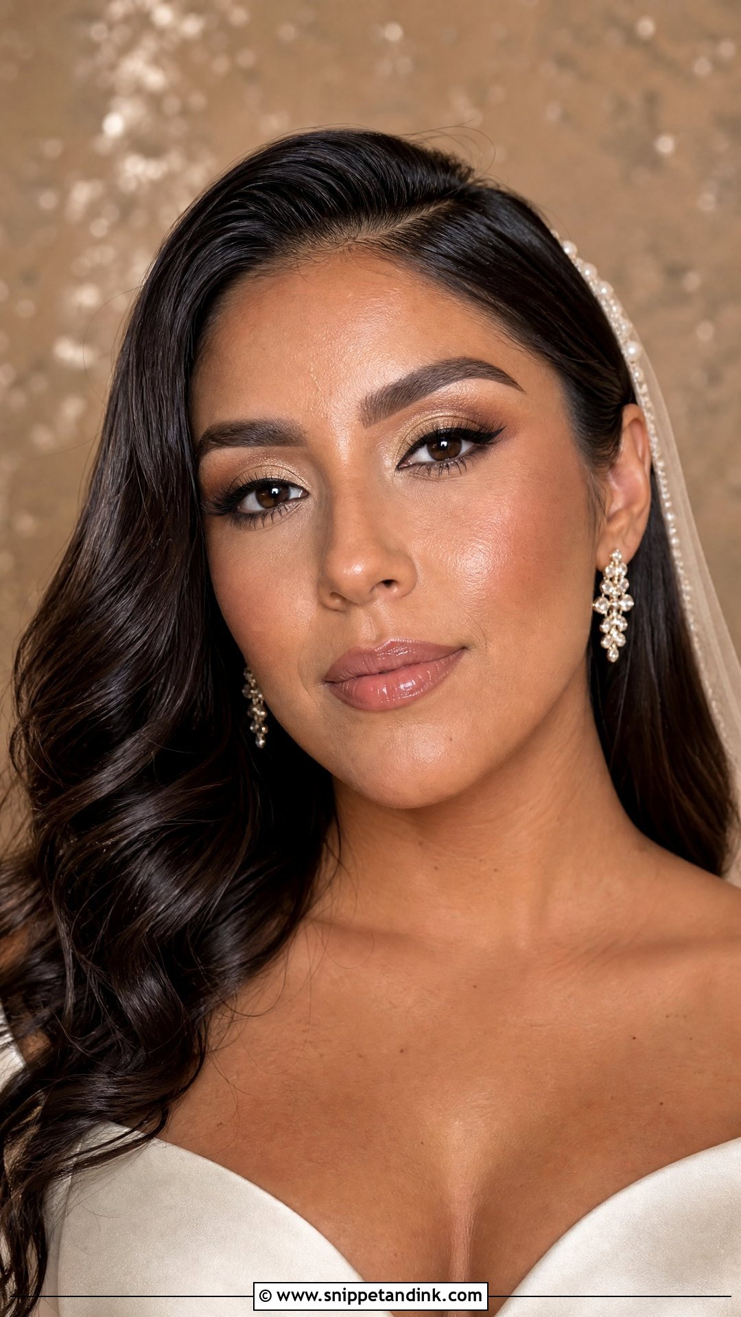 Golden Bridal Makeup For Olive Skin - Snippet and Ink - 20 Golden Bridal Makeup Ideas