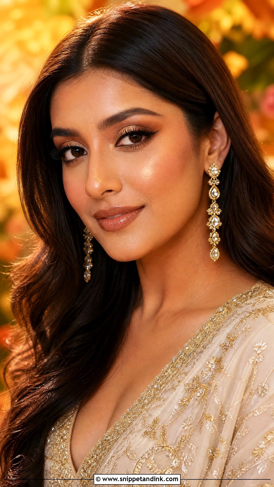 Golden Bridal Makeup - Snippet and Ink - 20 Bridal Look Makeup Ideas