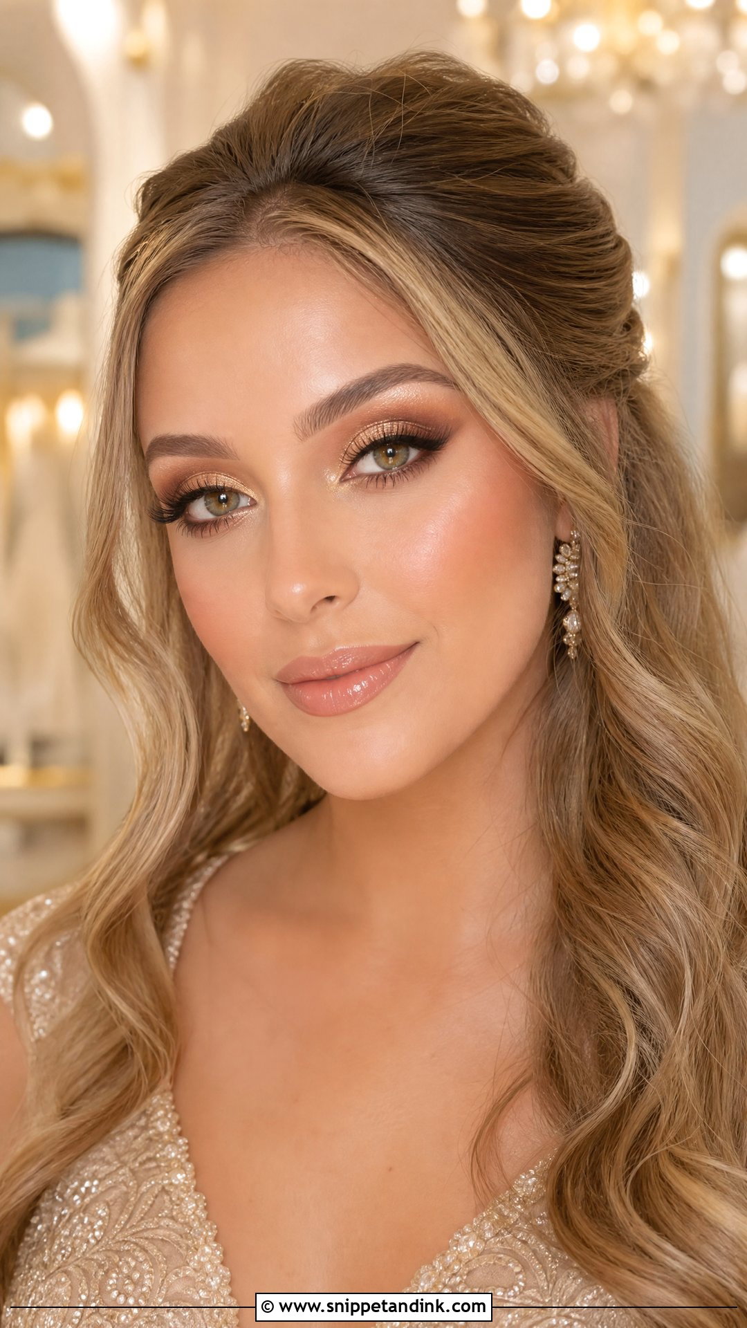 Golden Bronze Bridal Makeup - Snippet and Ink - 20 Bronzey Glowy Bridal Makeup Ideas