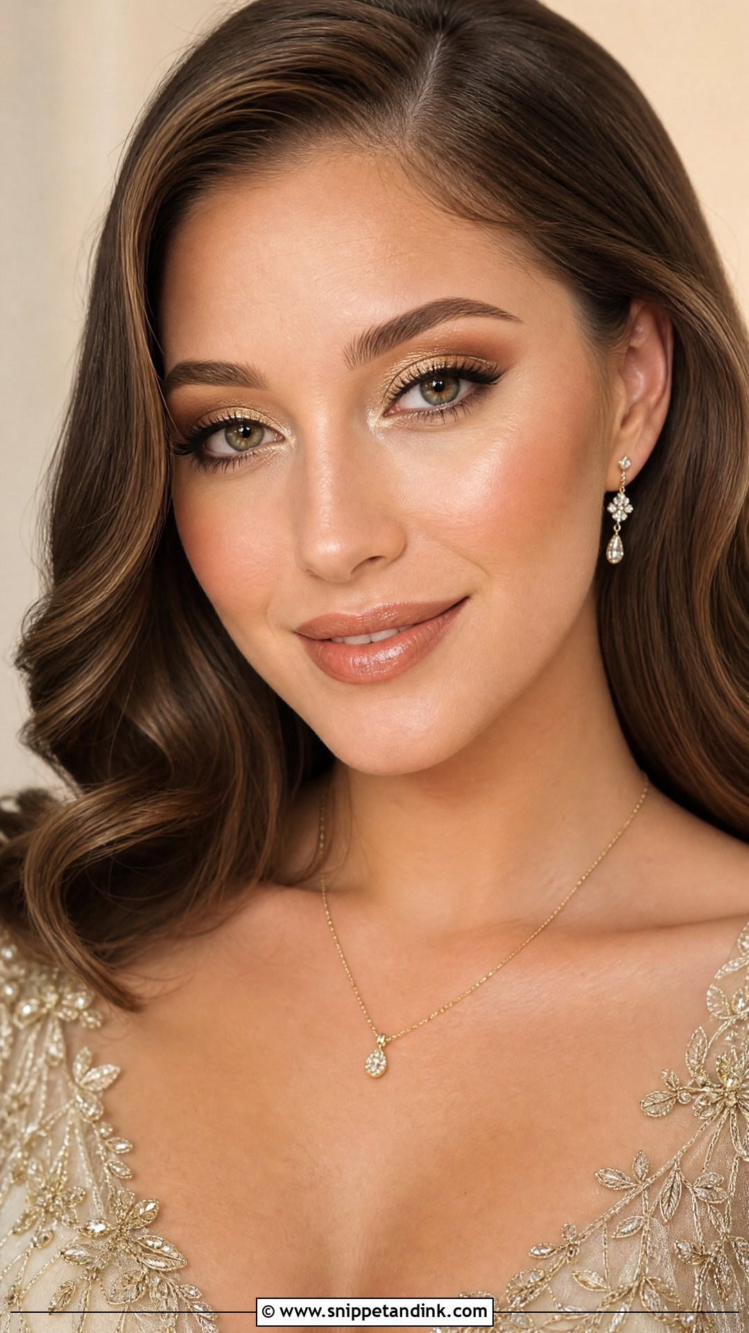 Golden Bronze Bridal Makeup - Snippet and Ink - 20 Bronze Makeup Look Wedding Ideas