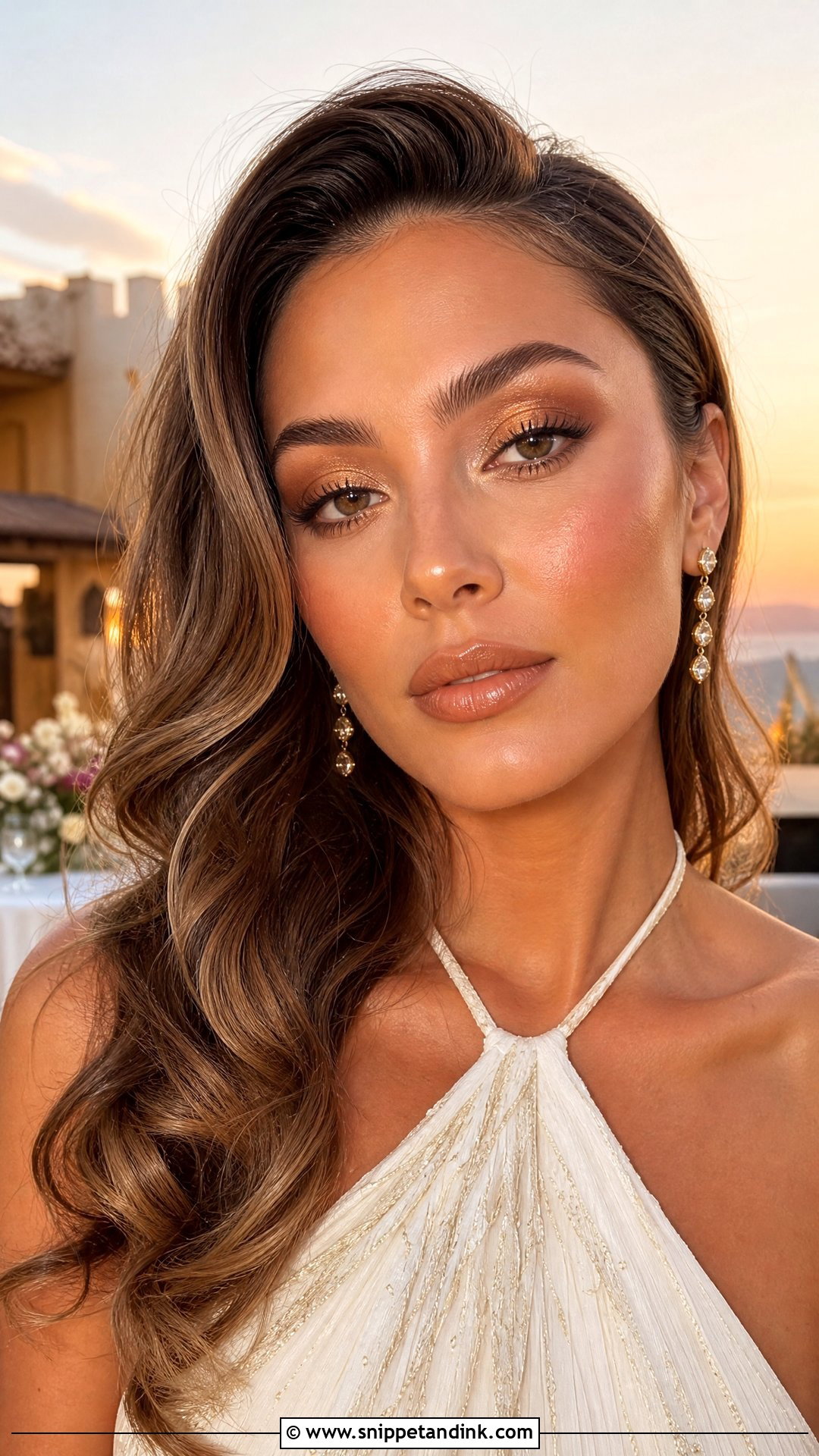 Golden Bronze Wedding Makeup - Snippet and Ink - 20 Sun Kissed Bronzed Wedding Makeup Look Ideas