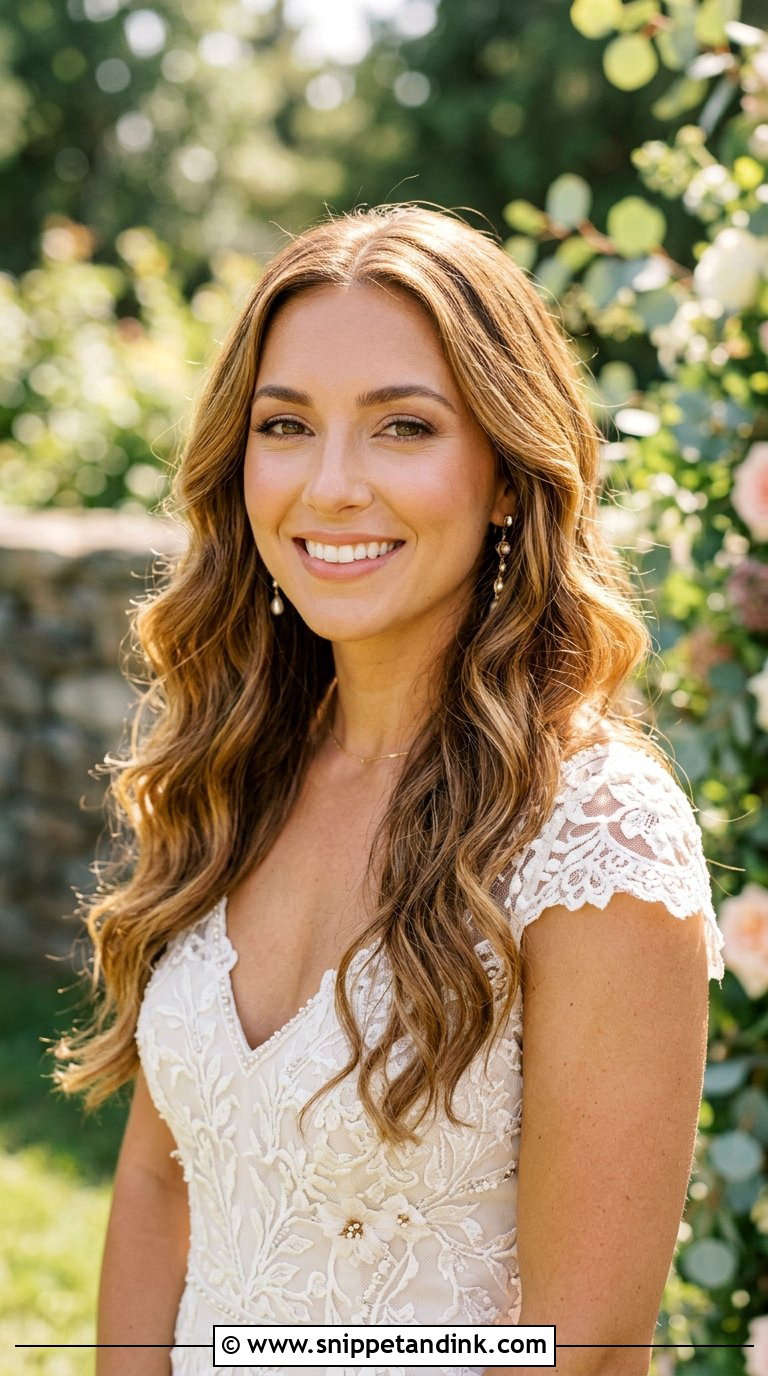 Golden Brown Bridal Hair Color - Snippet and Ink - 20 Bridal Hair Color Ideas