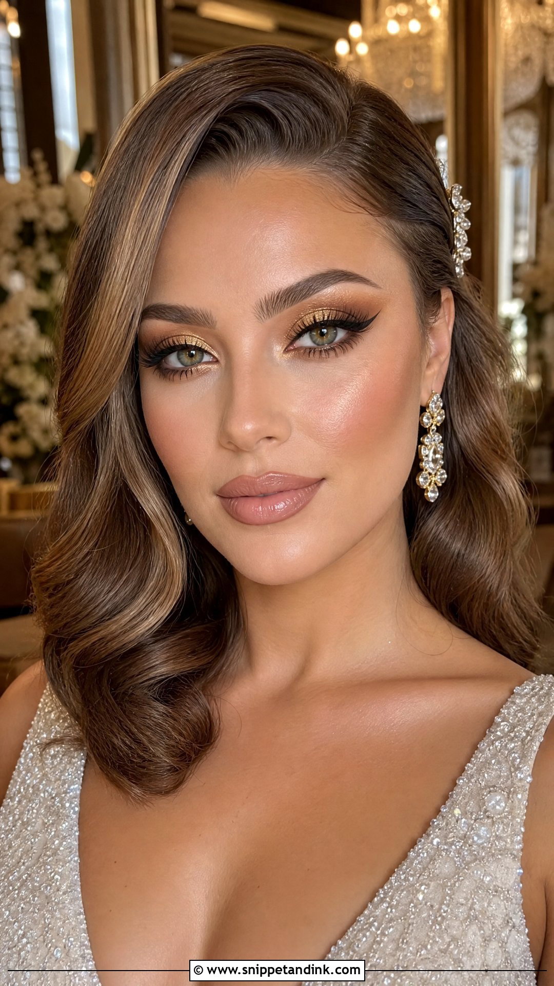 Golden Glam Wedding Makeup - Snippet and Ink - 20 Golden Wedding Makeup Ideas