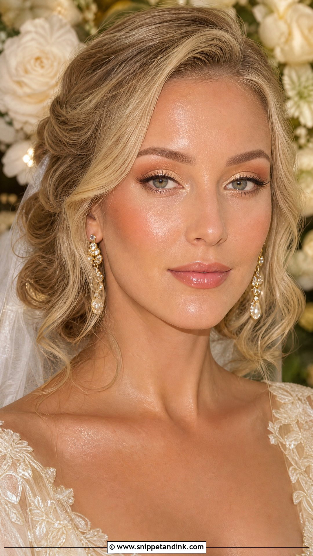 Golden Glow Bridal Makeup - Snippet and Ink - 25 Soft Glowy Wedding Makeup Ideas