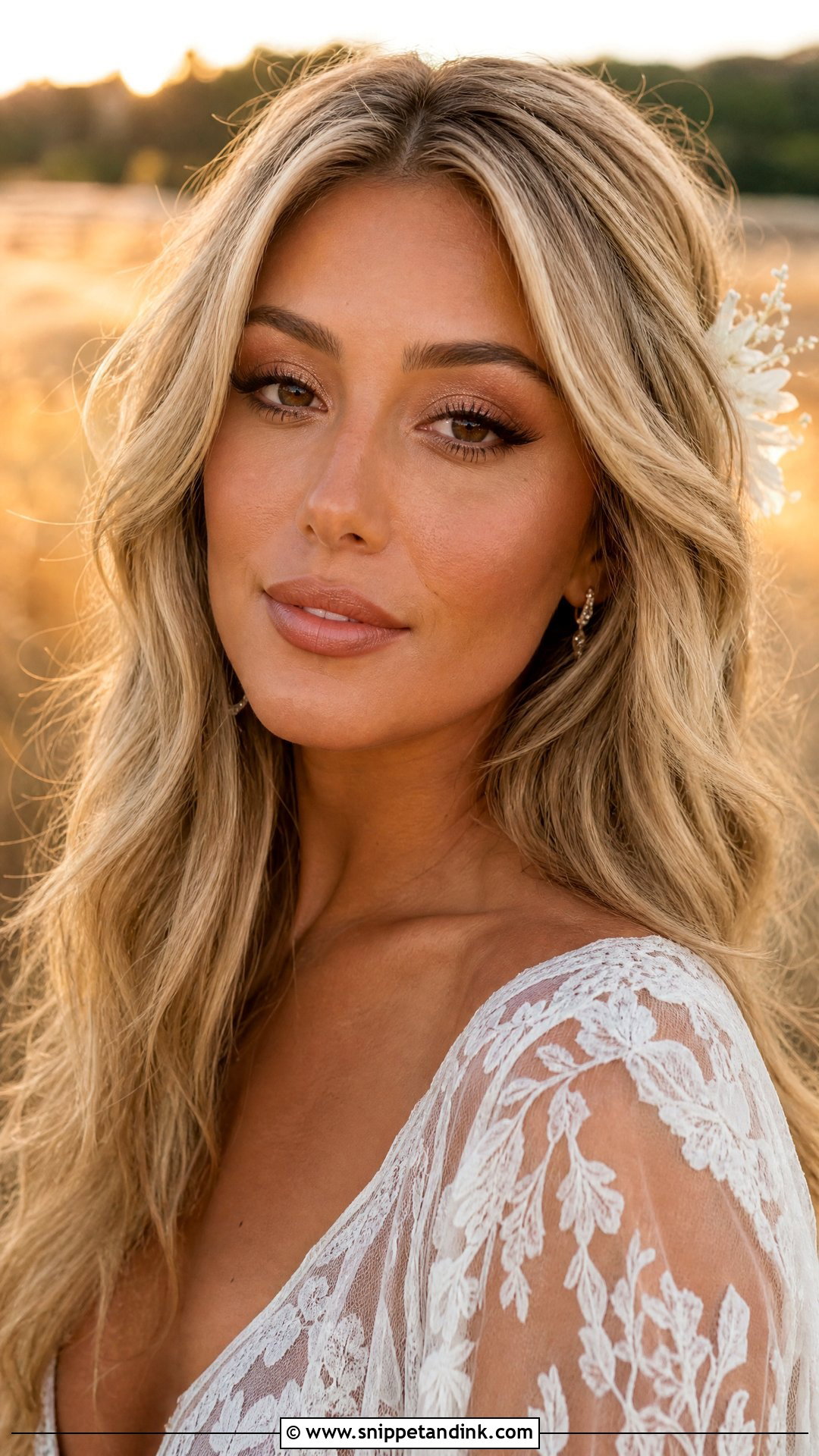 Golden Hour Boho Wedding Makeup For Blonde Bride - Snippet and Ink - 20 Boho Wedding Makeup Blonde Ideas