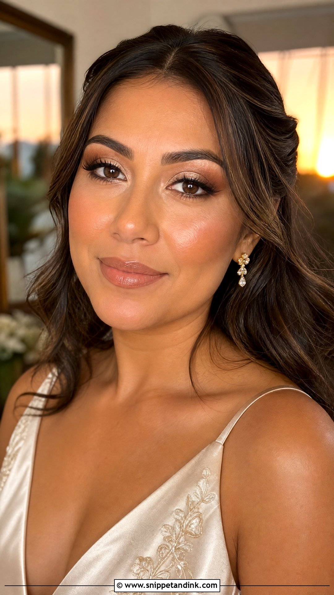 Golden Wedding Makeup For Brown Eyes - Snippet and Ink - 25 Natural Wedding Make Up for Brown Eyes