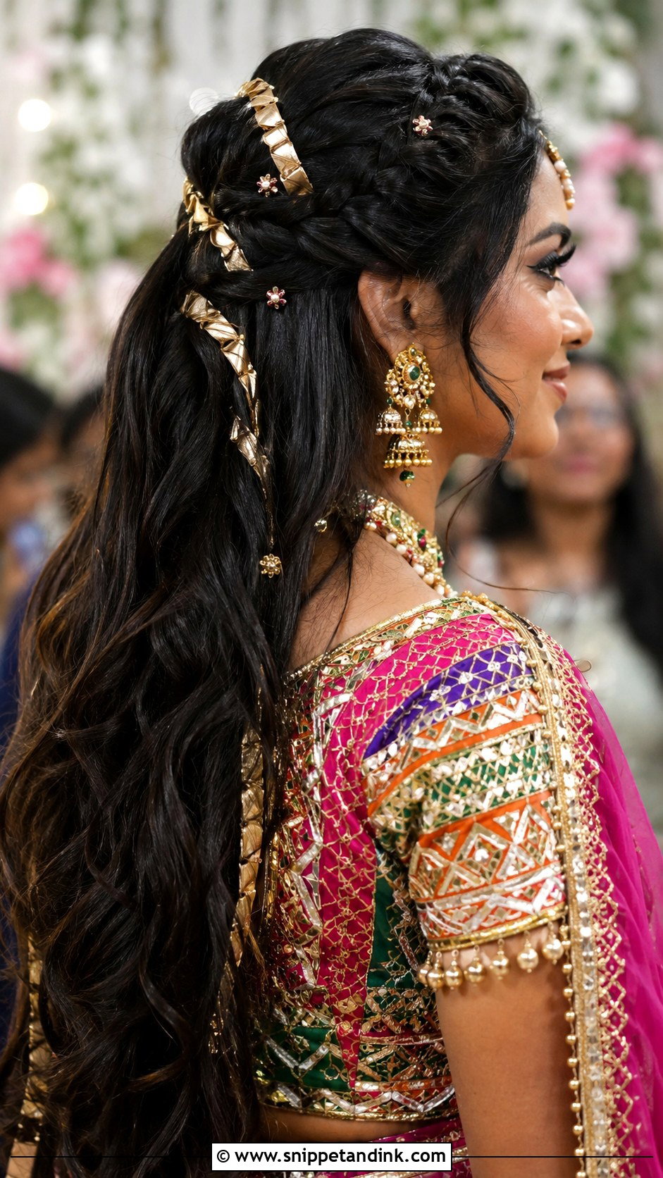 Gota Patti Mehendi Hairstyle - Snippet and Ink - 15 Mehendi Hairstyles for Bride