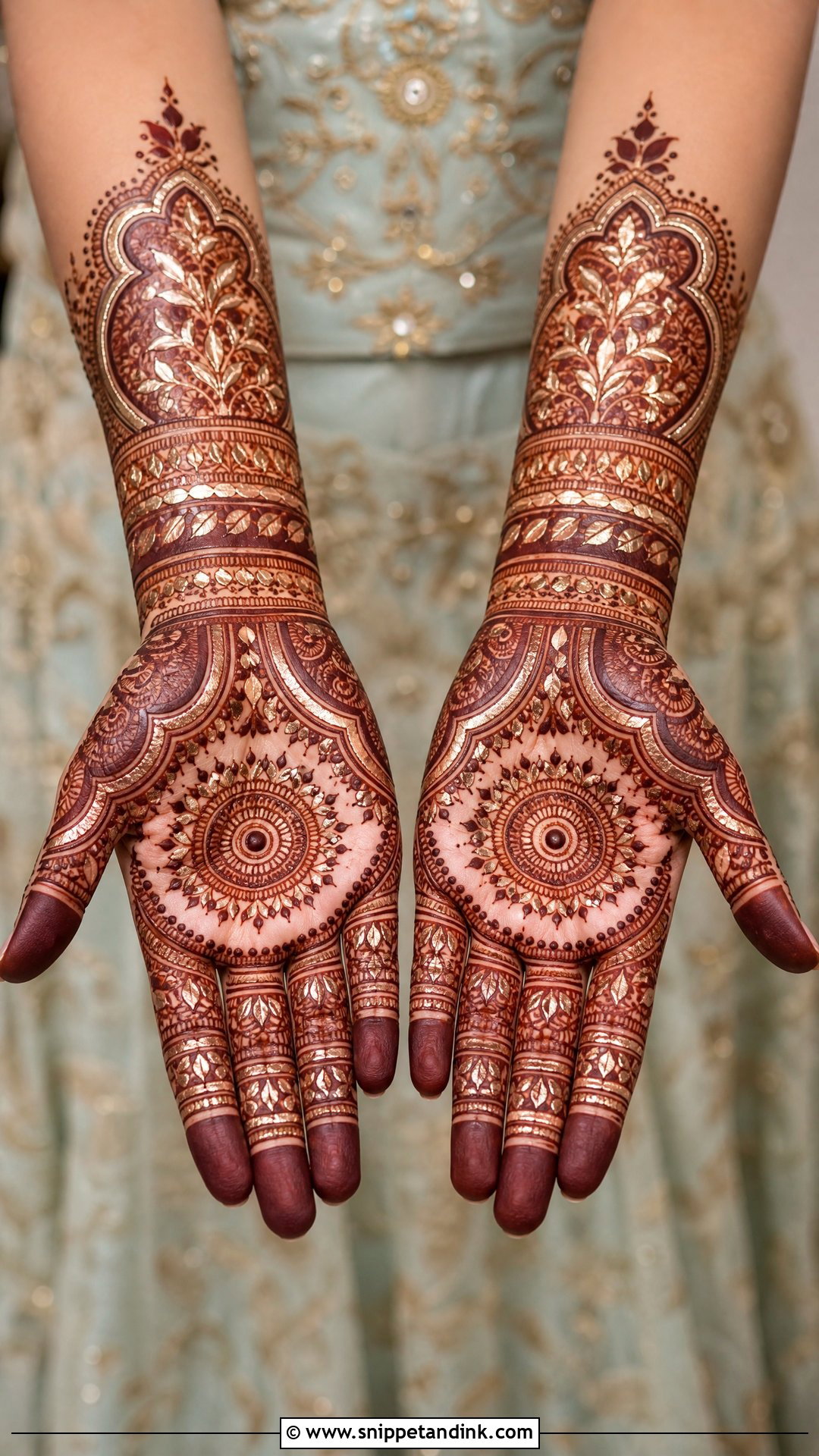Gota Patti Mehndi Lehnga Design - Snippet and Ink - 25 Mehndi Lehnga Designs