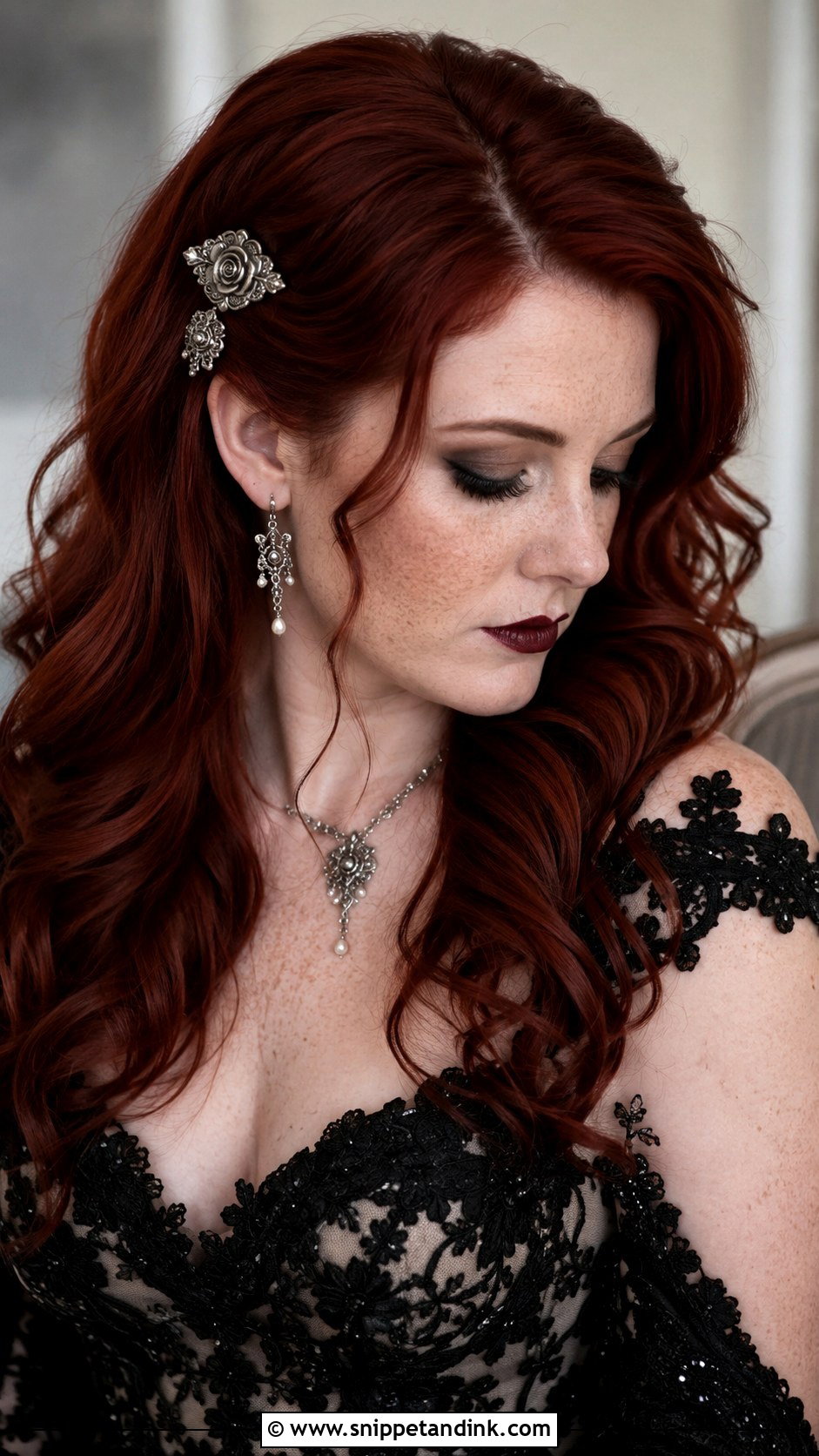 Goth Wedding Red Hair - Snippet and Ink - 20 Goth Wedding Hairstyles