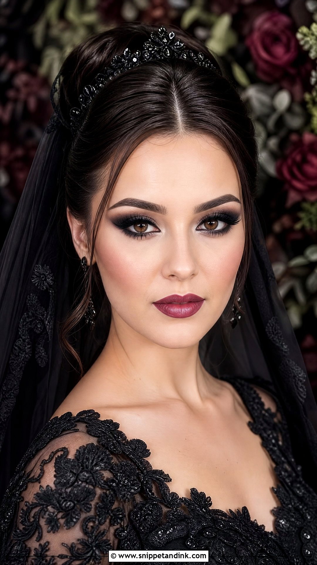 Gothic Bridal Makeup For Black Dress - Snippet and Ink - 20 Gothic Wedding Makeup Brides