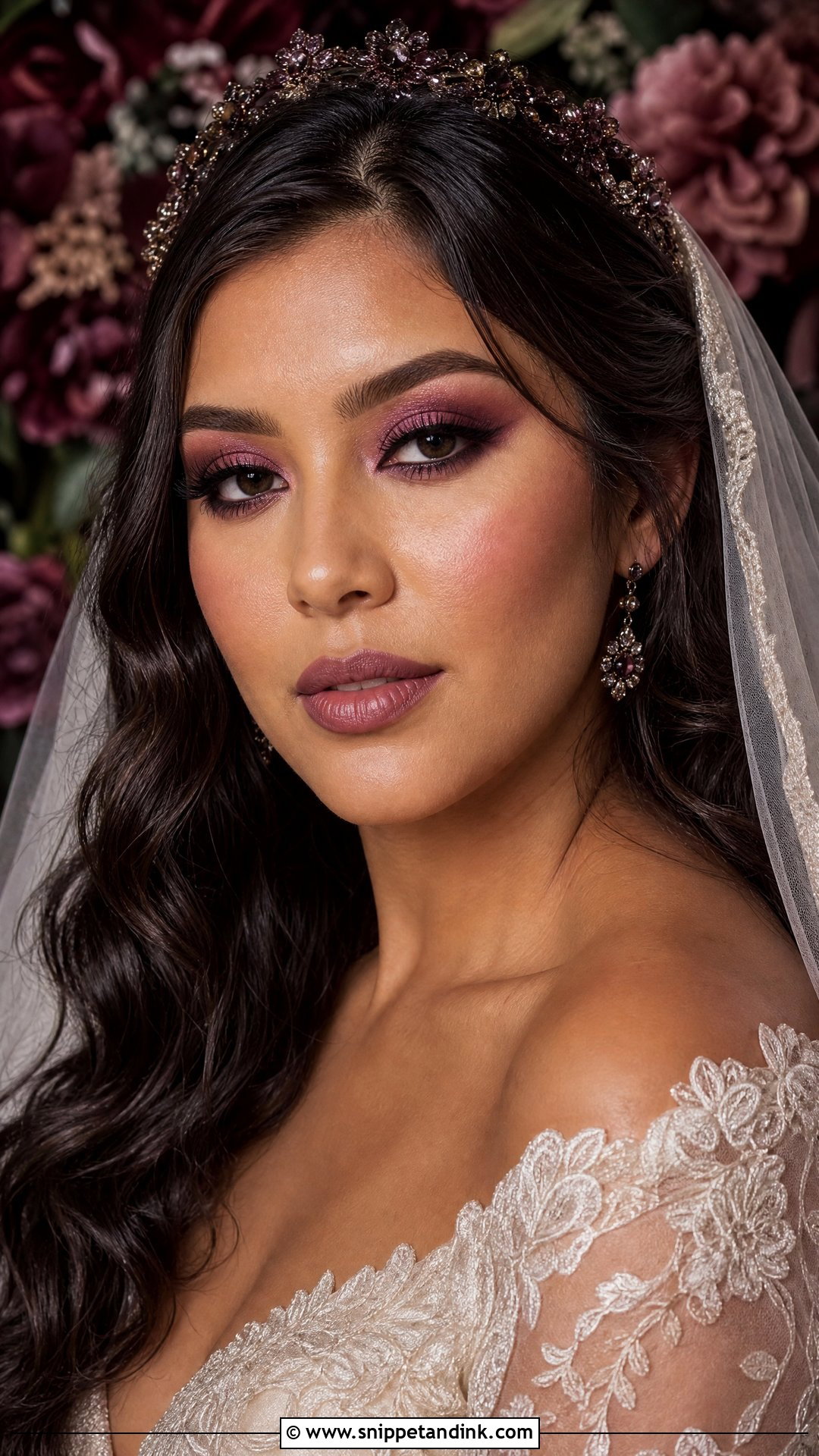 Gothic Bridal Makeup With Plum Eyeshadow - Snippet and Ink - 25 Gothic Bridal Makeup Ideas
