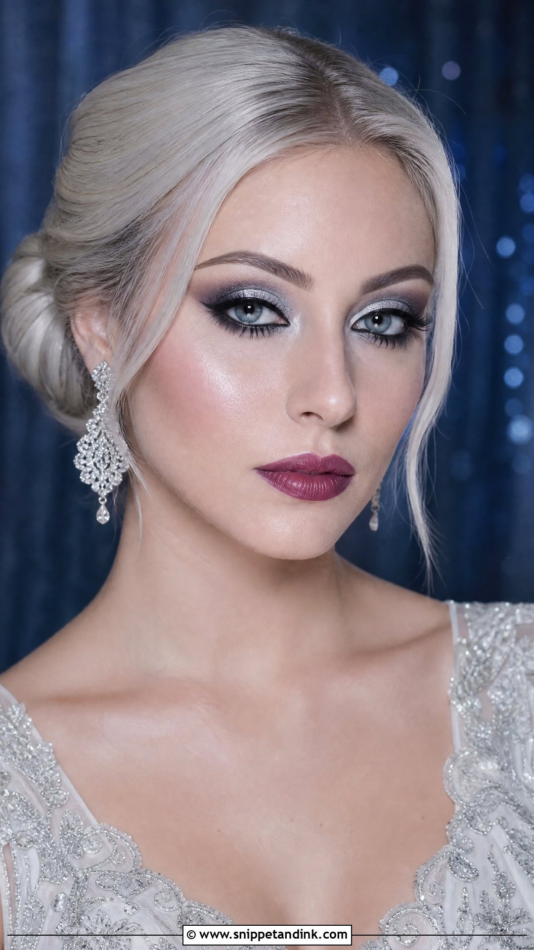 Gothic Bridal Makeup With Silver Eyeshadow - Snippet and Ink - 25 Gothic Bridal Makeup Ideas