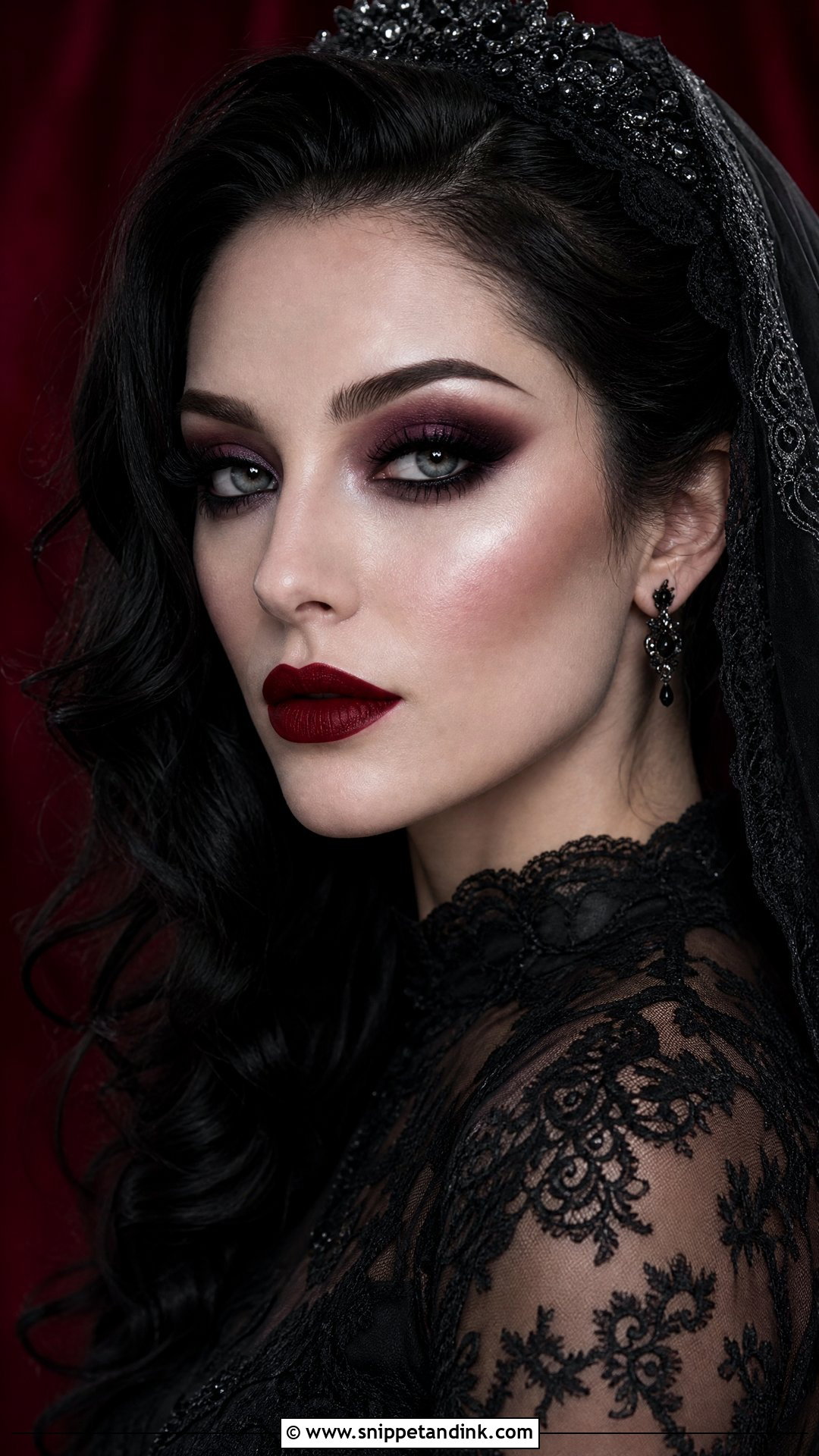 Gothic Bridal Makeup With Vampire Bride Makeup - Snippet and Ink - 25 Gothic Bridal Makeup Ideas