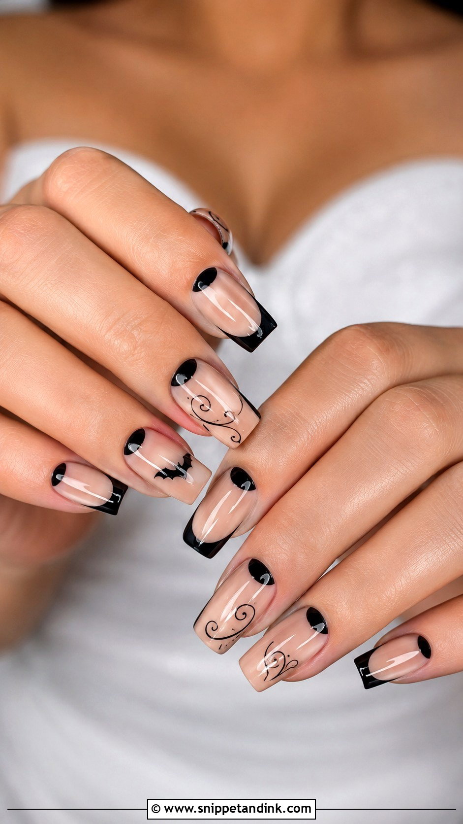 Gothic Coffin Halloween Wedding Nails - Snippet and Ink - 20 Halloween Wedding Nails