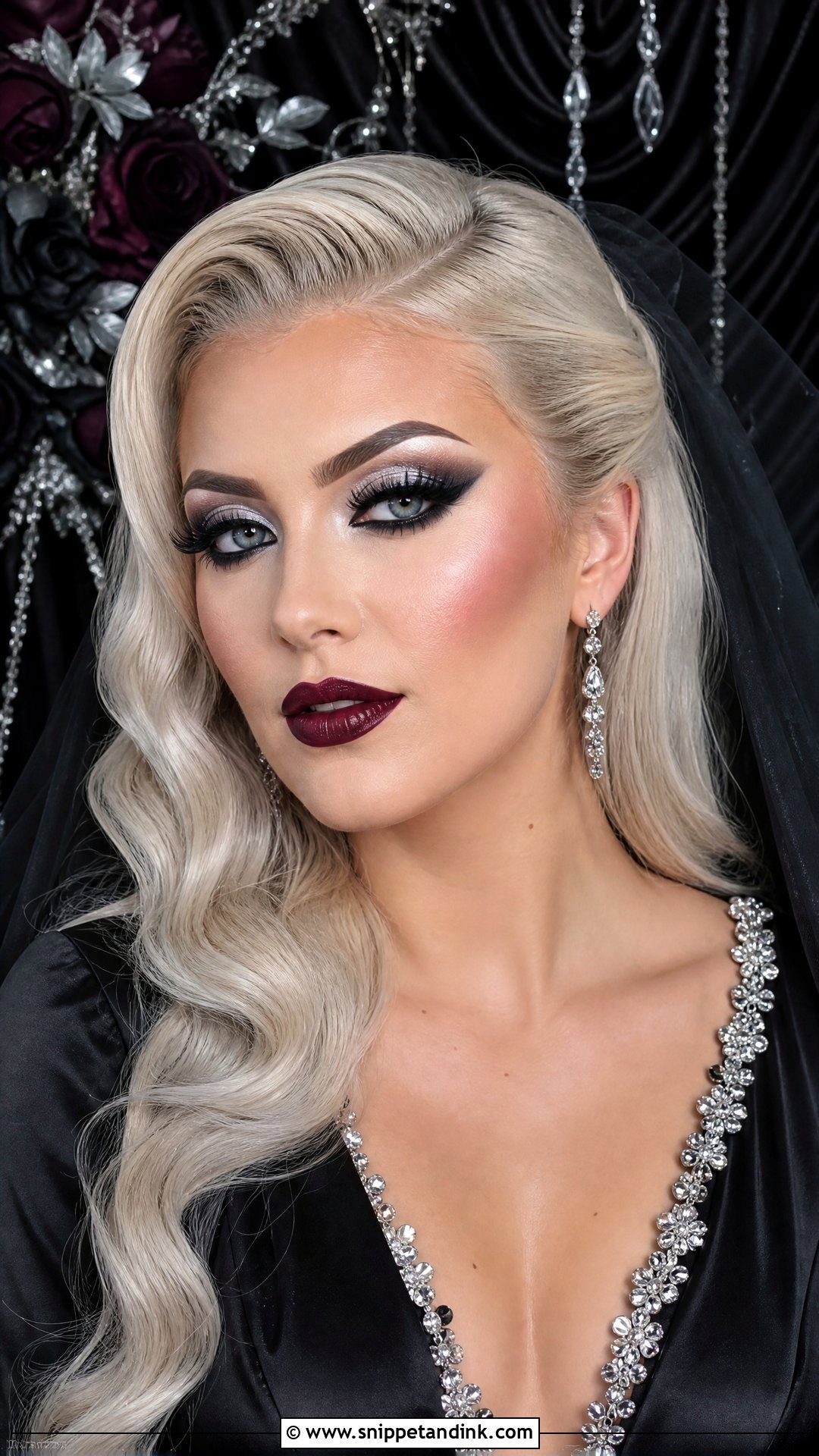 Gothic Glam Bridal Makeup - Snippet and Ink - 20 Gothic Wedding Makeup Brides