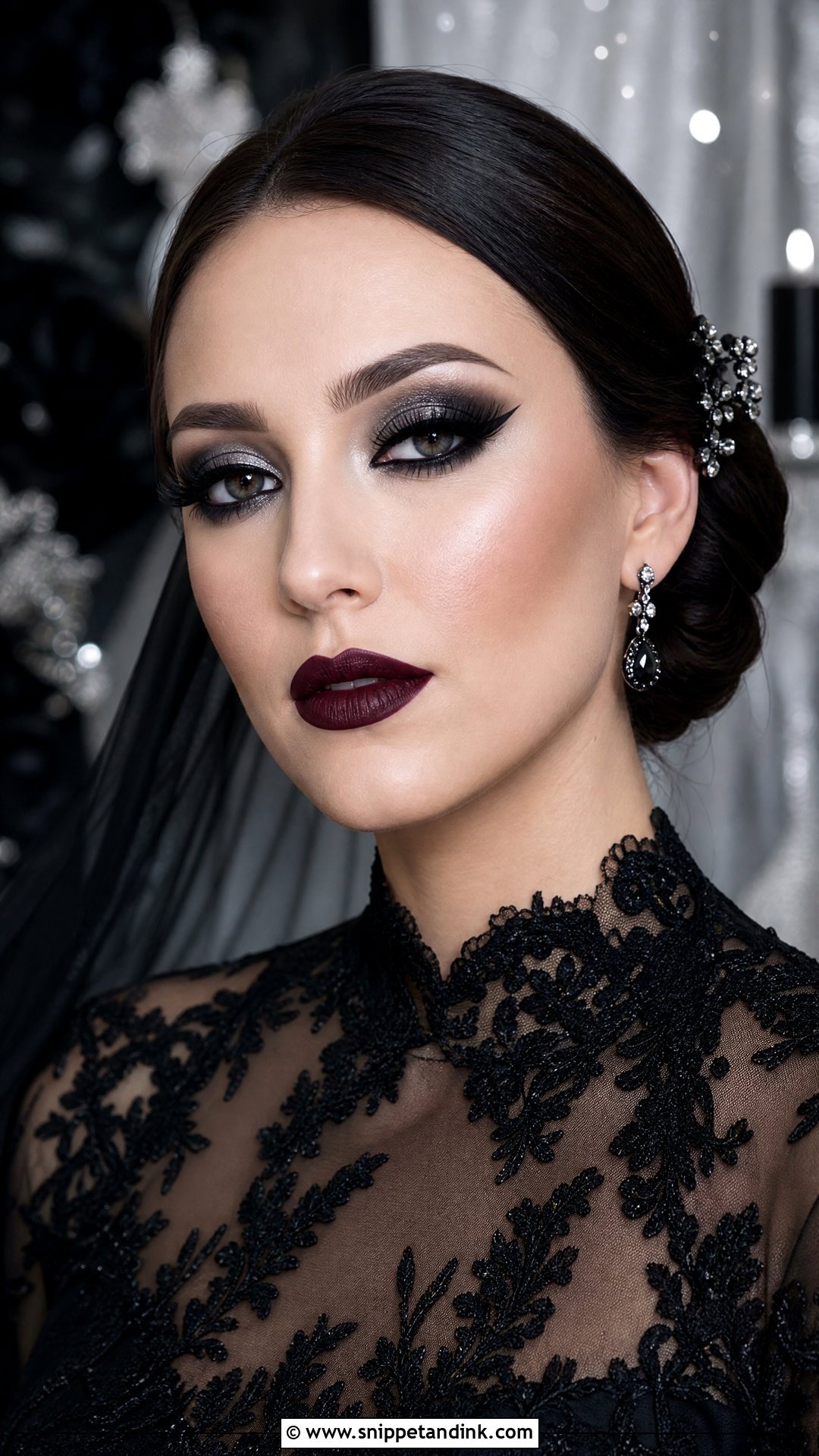 Gothic Glam Wedding Makeup - Snippet and Ink - 20 Halloween Wedding Makeup Ideas