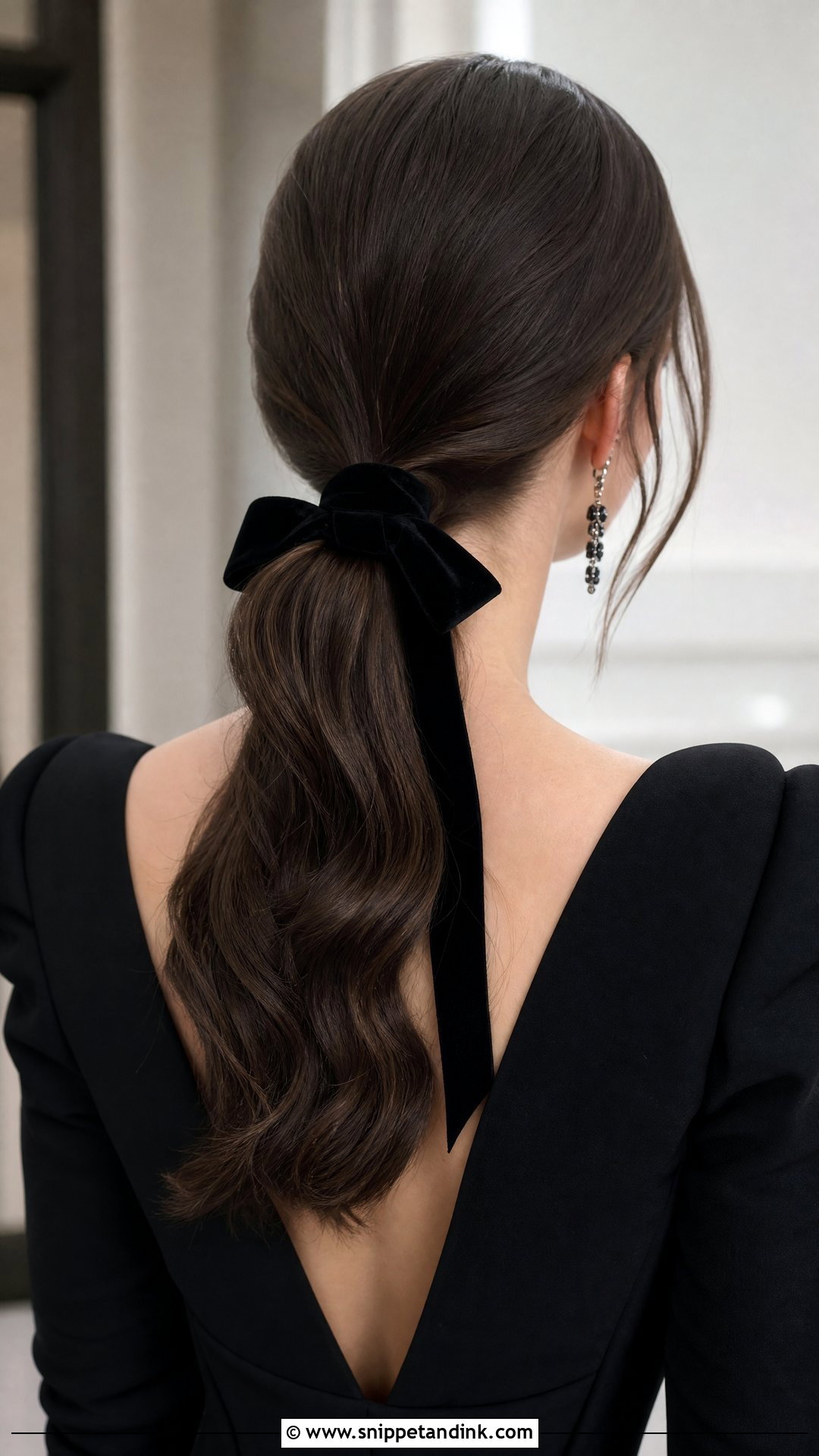 Gothic Ponytail Bridal Hair - Snippet and Ink - 15 Goth Bridal Hair Ideas