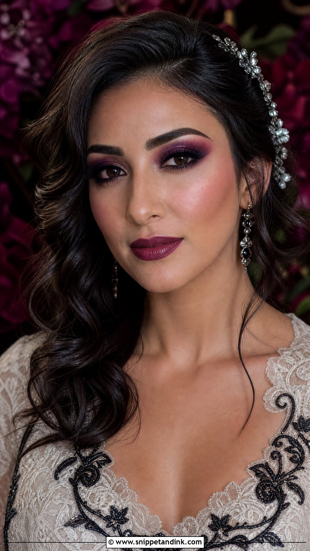 Gothic Wedding Makeup With Plum Eyeshadow - Snippet and Ink - 25 Gothic Wedding Makeup Ideas