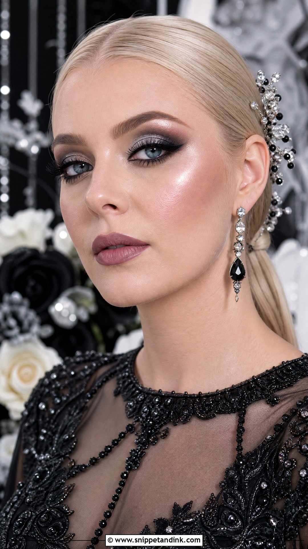 Gothic Wedding Makeup With Silver Eyeshadow - Snippet and Ink - 20 Gothic Wedding Makeup Brides