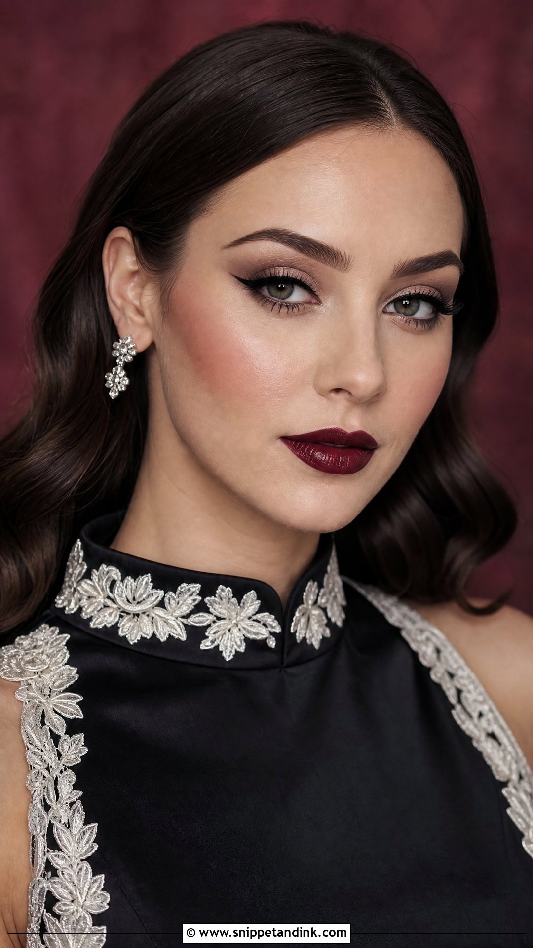 Gothic Wedding Makeup With Winged Liner - Snippet and Ink - 25 Gothic Wedding Makeup Ideas