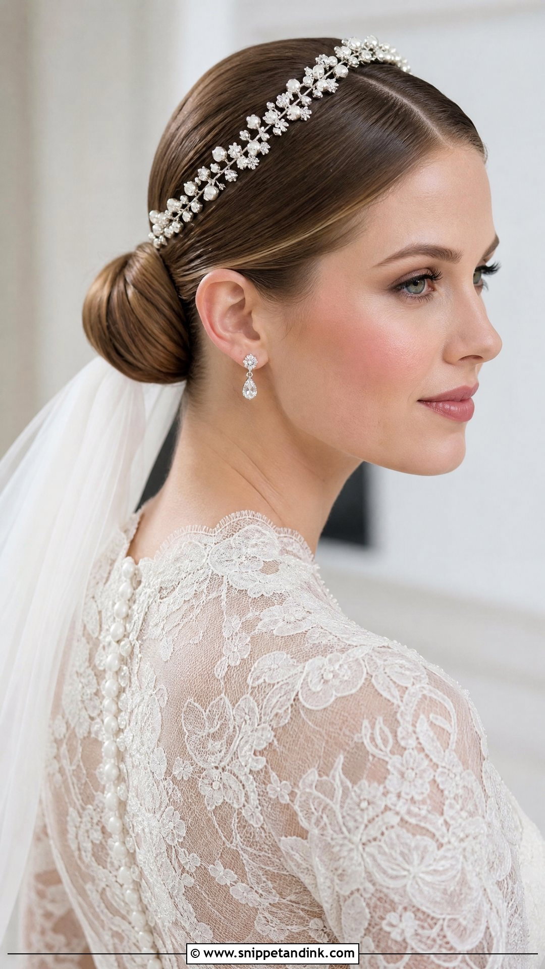 Grace Kelly Classic Slicked Bun - Snippet and Ink - 20 Celebrity Wedding Hair Ideas