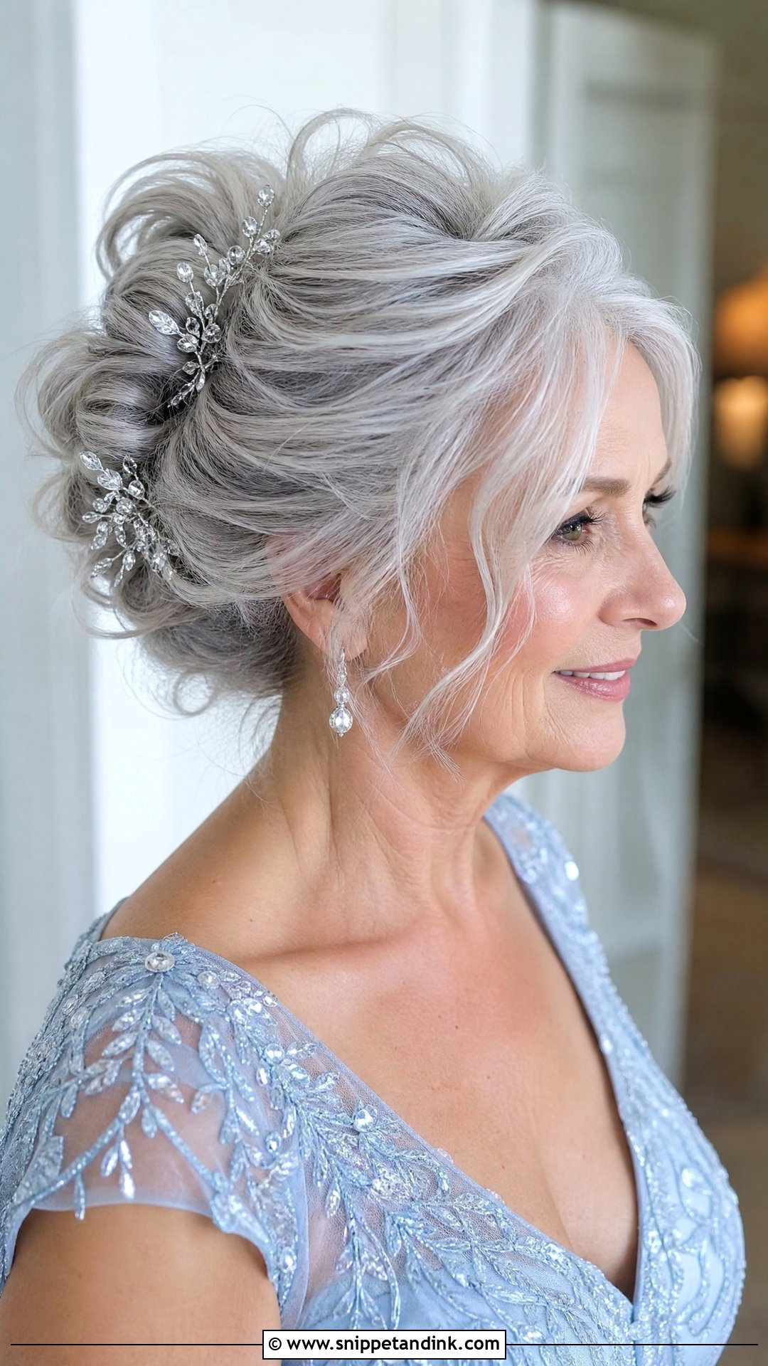 Grandma Silver Hair Updo For Wedding - Snippet and Ink - 15 Grandma Hairstyles for Wedding