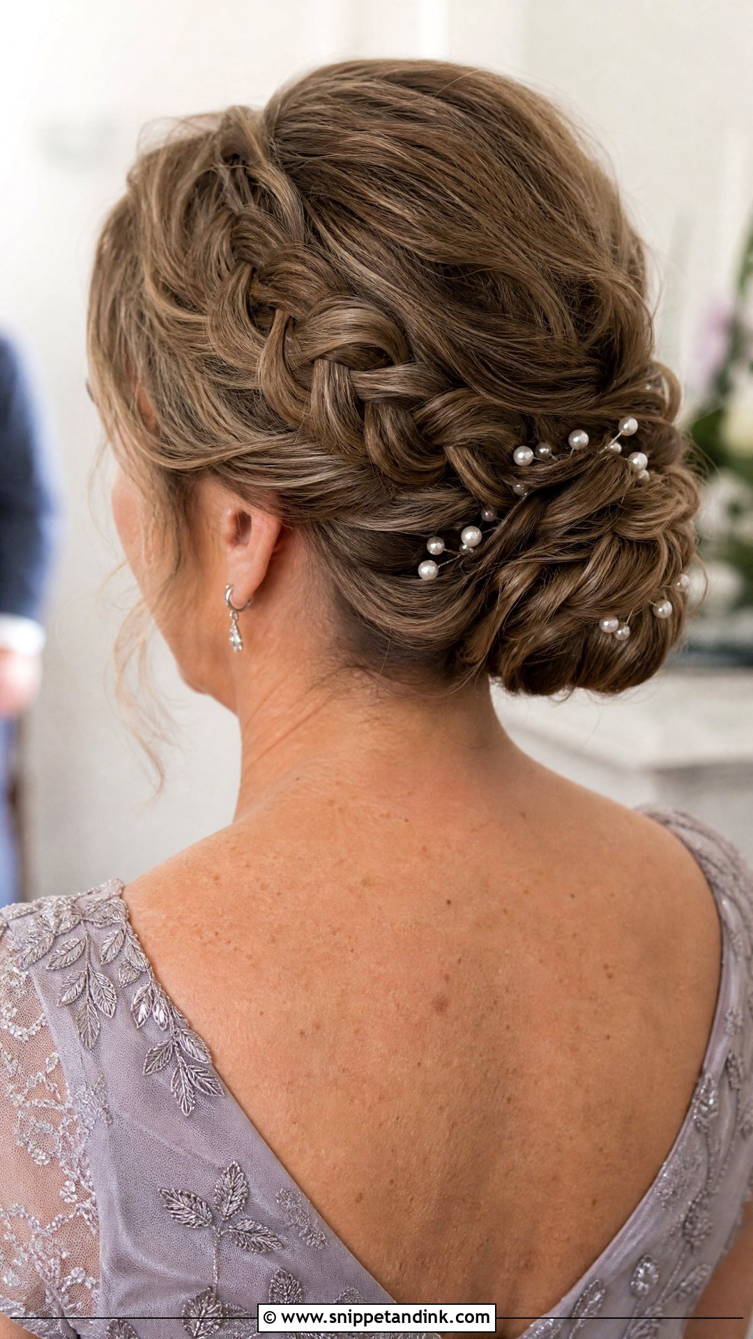 Grandmother Of The Bride Braided Low Bun - Snippet and Ink - 15 Grandmother of the Bride Hairstyles