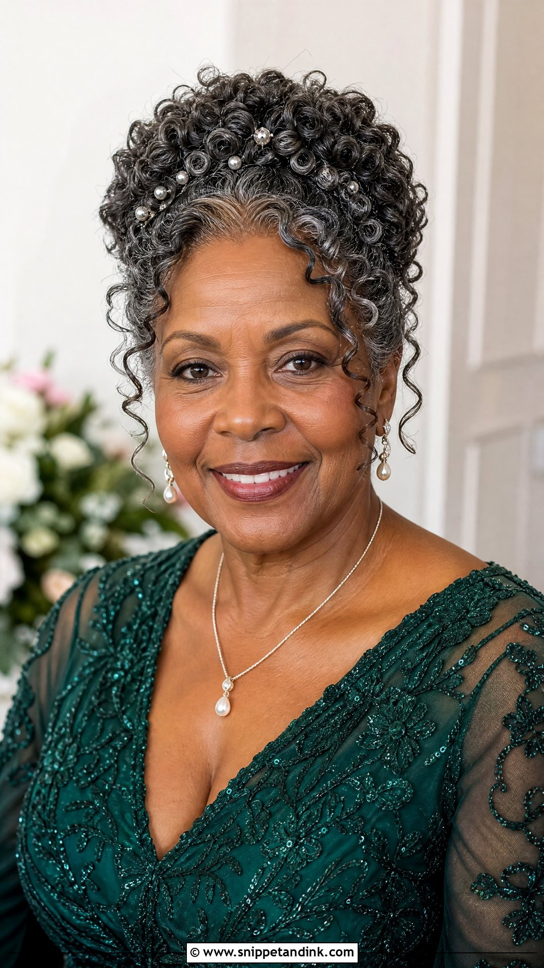 Grandmother Of The Bride Natural Curly Updo - Snippet and Ink - 15 Grandmother of the Bride Hairstyles