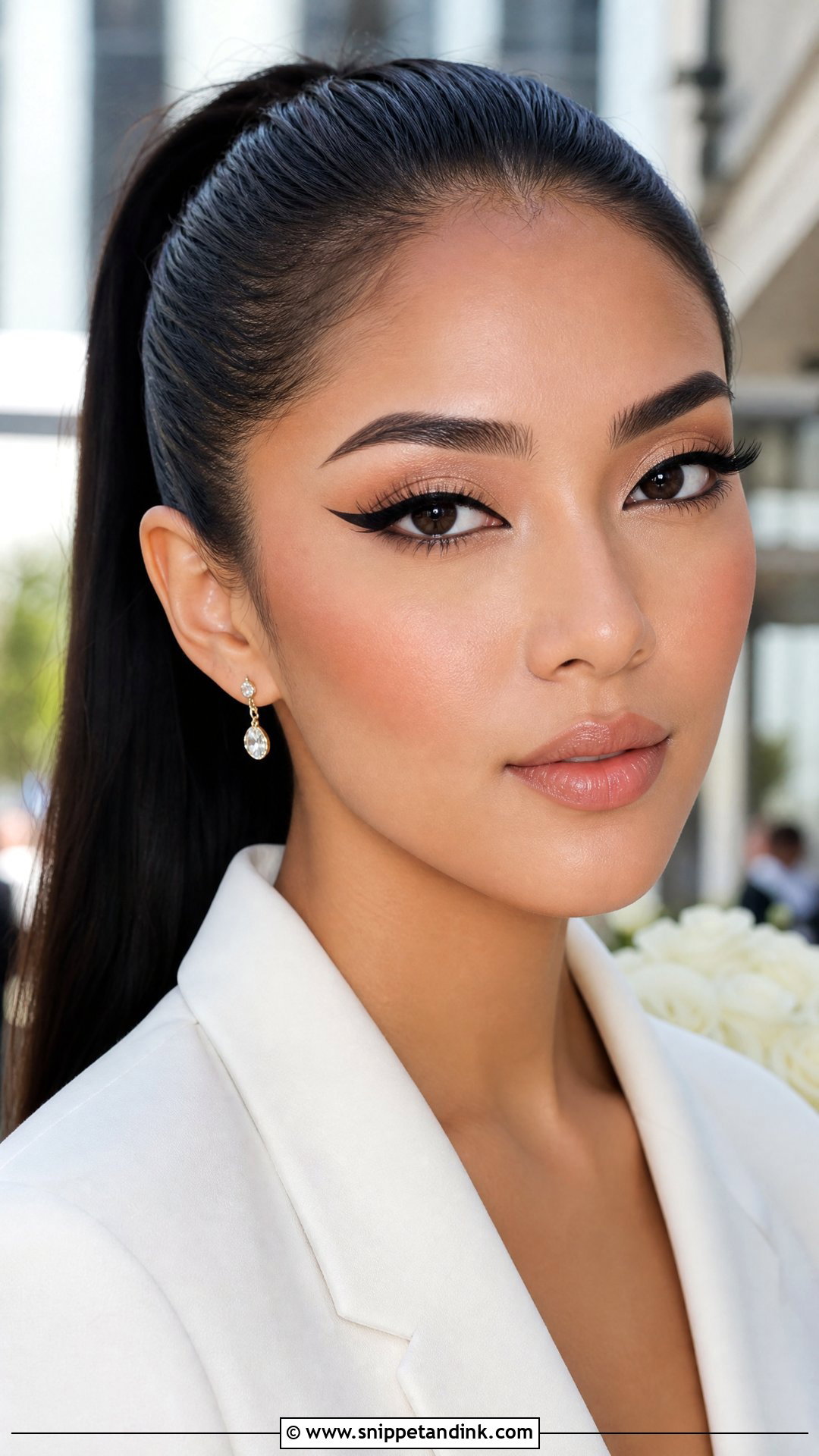 Graphic Winged Liner Wedding Makeup - Snippet and Ink - 20 Bold Wedding Makeup Ideas