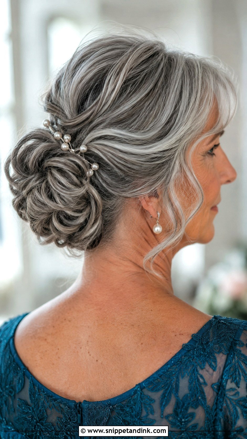 Gray Hair Updo For Mom - Snippet and Ink - 15 Mom Updos for Wedding