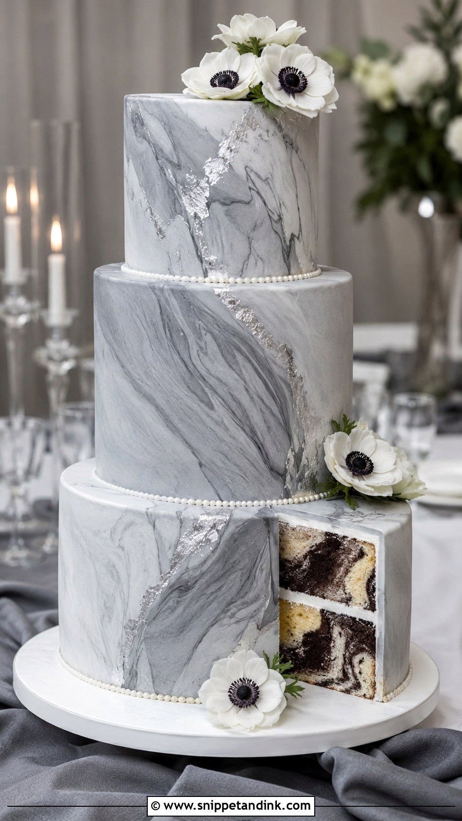 Gray Marble Wedding Cake - Snippet and Ink - 20 Marble Wedding Cake Recipe