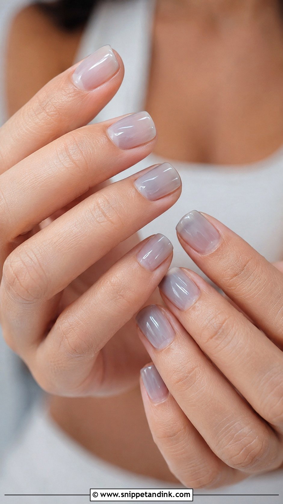 Gray Sheer Nails - Snippet and Ink - 30 Nails for Wedding Guest