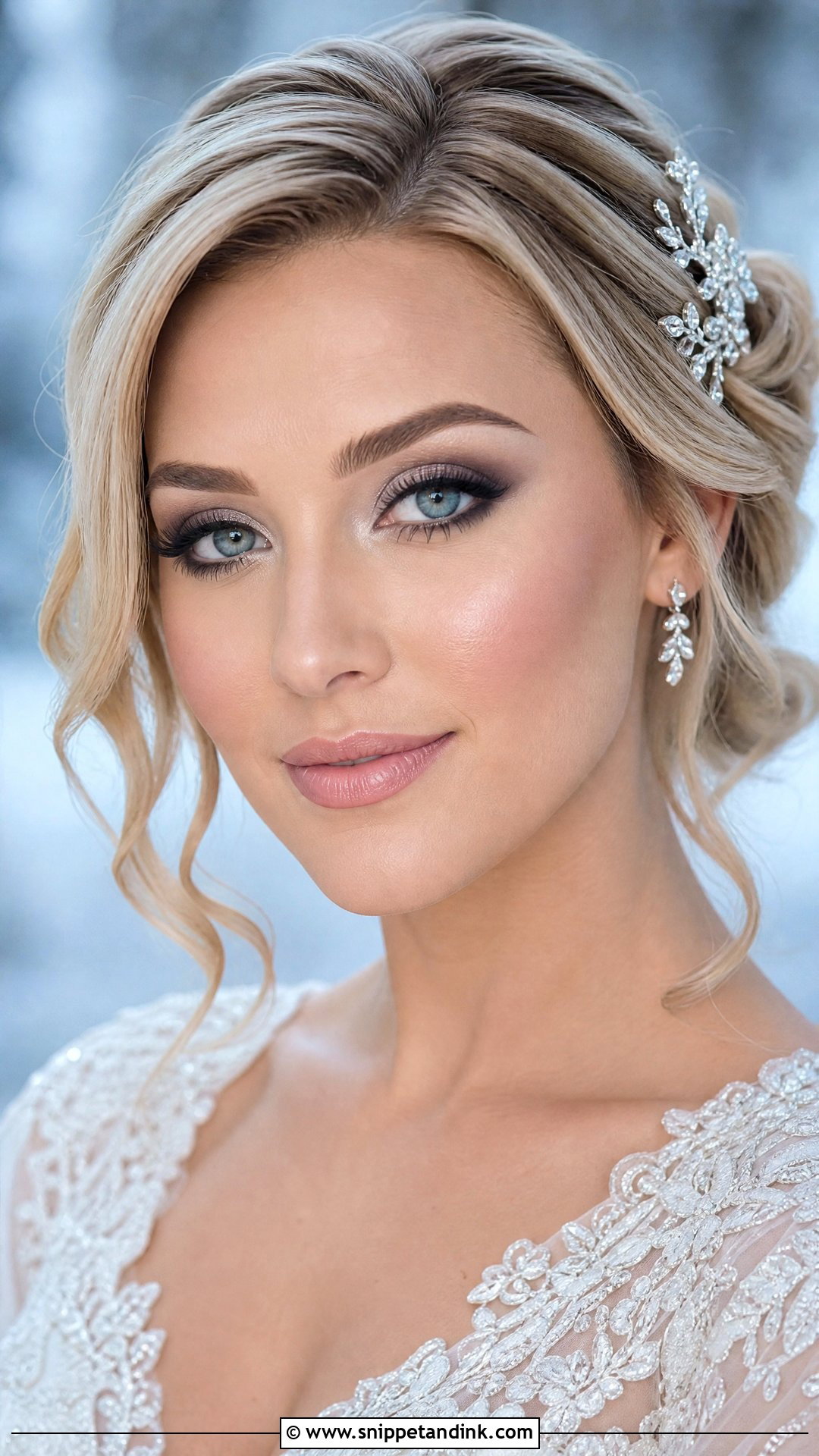 Gray Smokey Eye Bridal Makeup - Snippet and Ink - 20 Smokey Eye Bridal Makeup Ideas