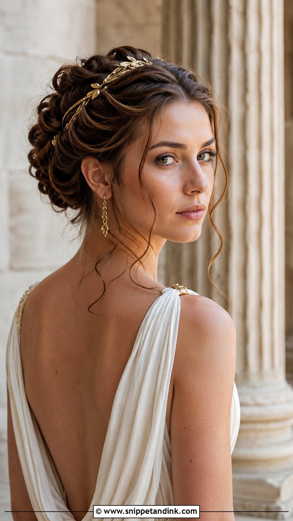 Grecian Goddess Updo - Snippet and Ink - 20 Mamma Mia Wedding Hair Ideas