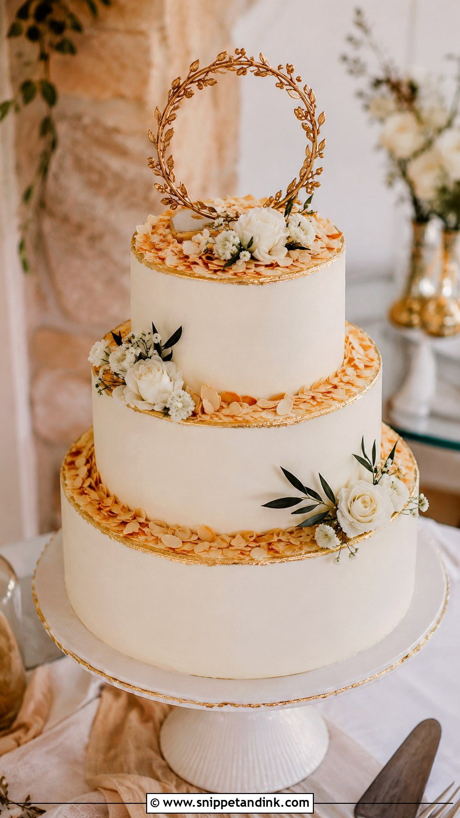 Greek Almond Wedding Cake - Snippet and Ink - 20 Greek Theme Cake Ideas for Wedding