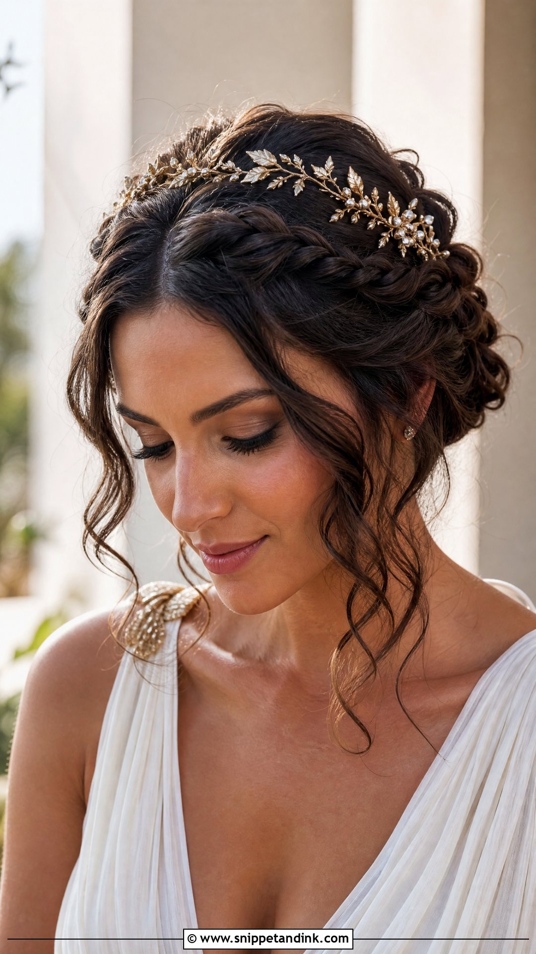 Greek Goddess Braids With Crown - Snippet and Ink - 25 Bridal Hairstyles with Crown
