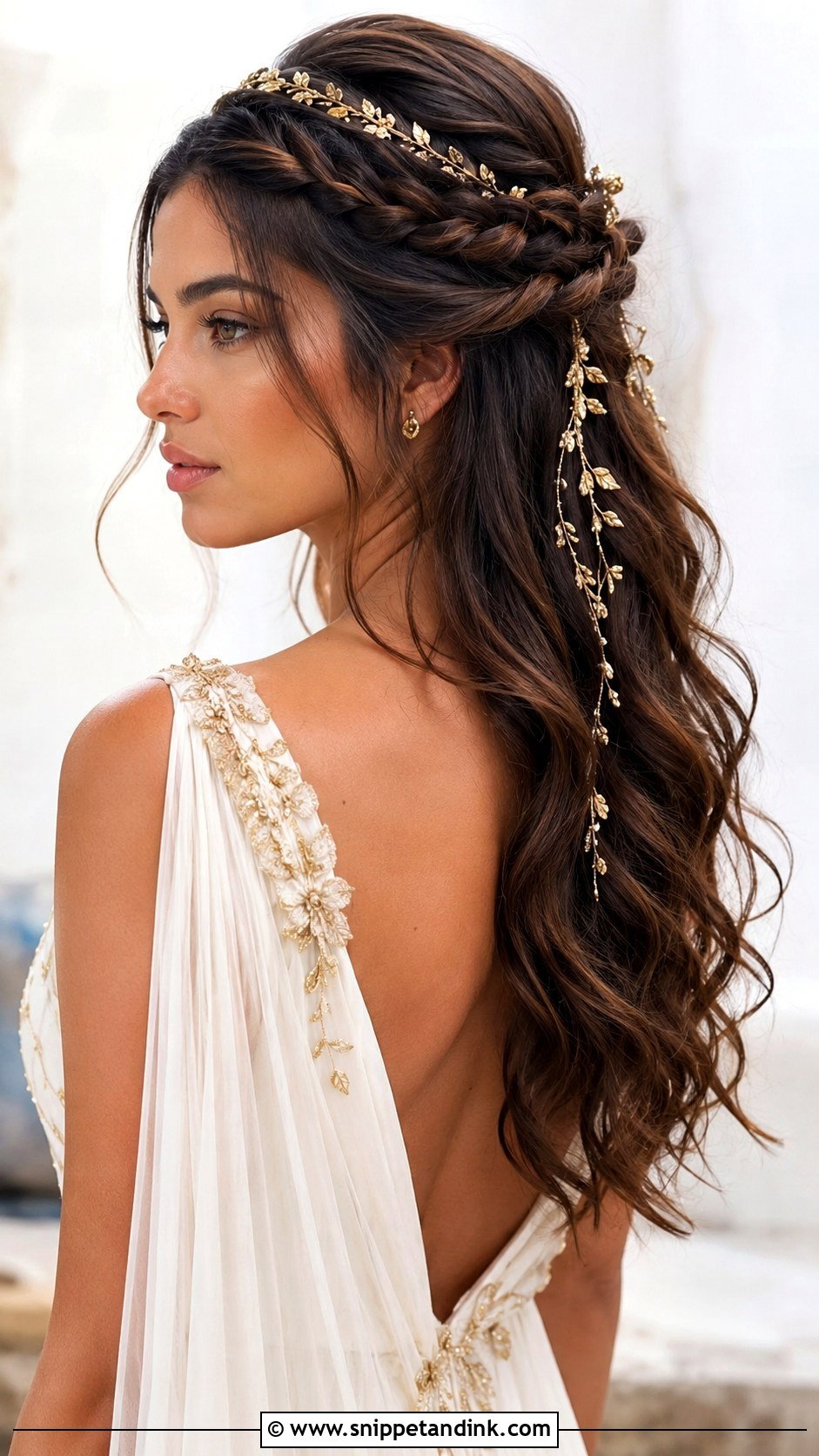 Greek Goddess Bridal Hairstyle - Snippet and Ink - 30 Bridal Hairstyles for Long Hair