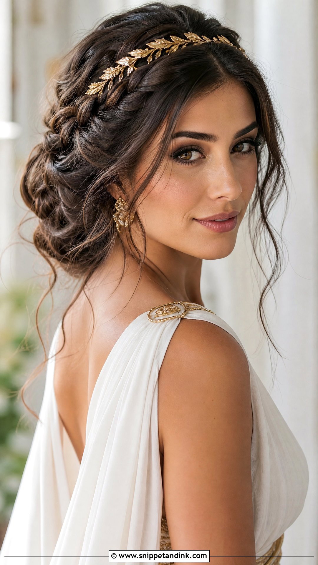 Greek Goddess Bridal Hairstyle - Snippet and Ink - 25 Long Hair Bridal Hairstyles